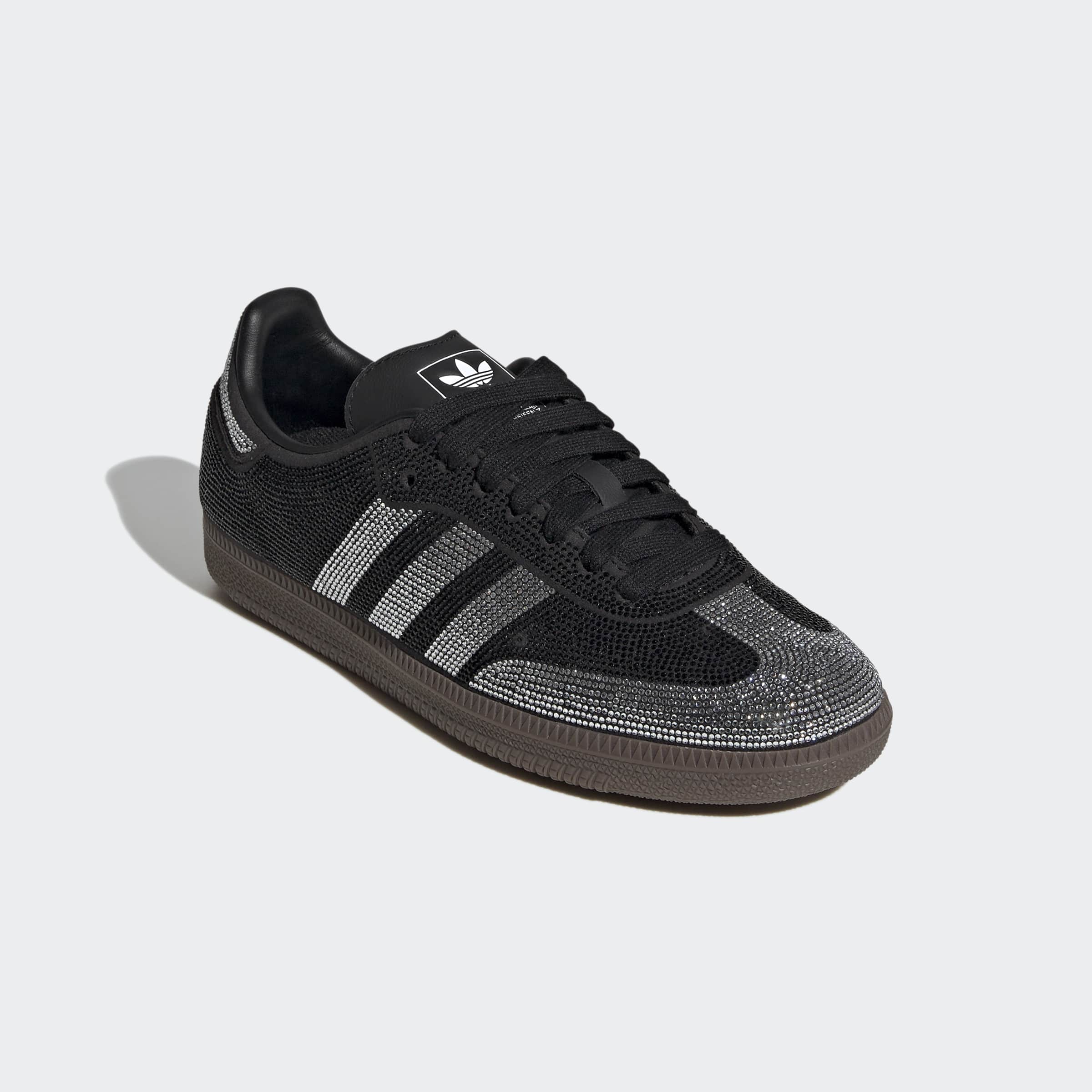 Women's adidas Originals Samba OG Shoes Black Rhinestone
