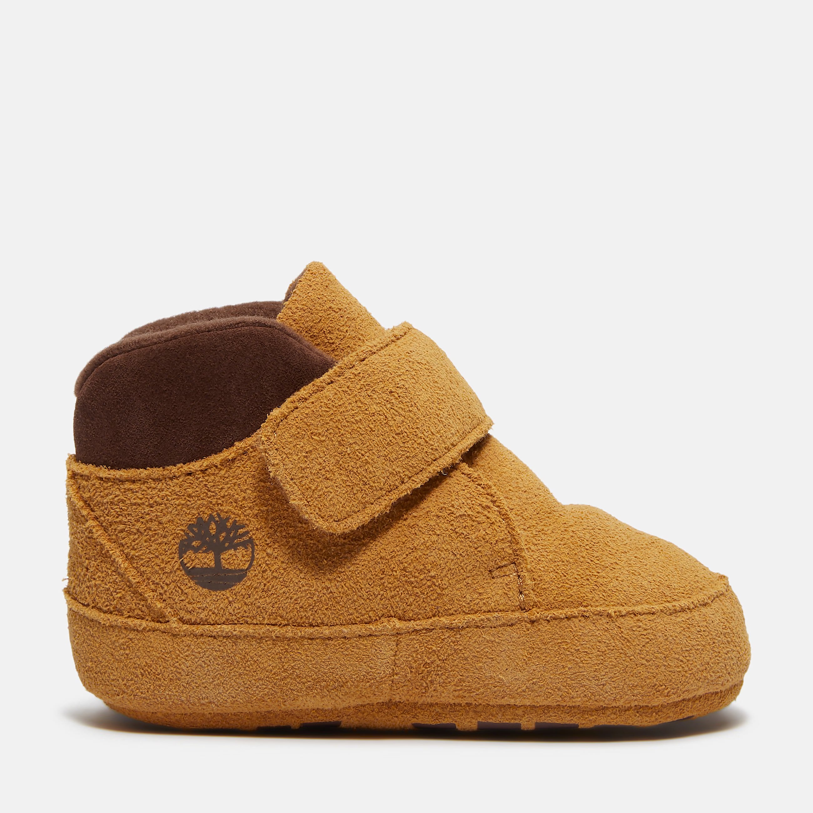 Infant Timberland Crib Bootie Mid Hook-and-Loop Boot Wheat Suede