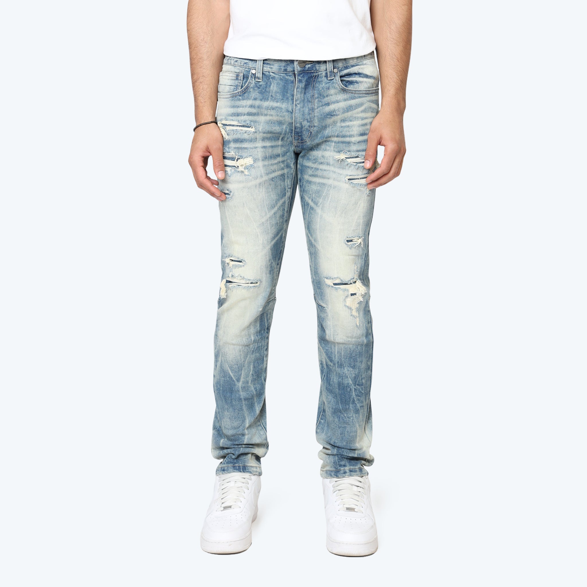 Men's Smoke Rise Slim Vintage Washed Jeans Vespera Blue