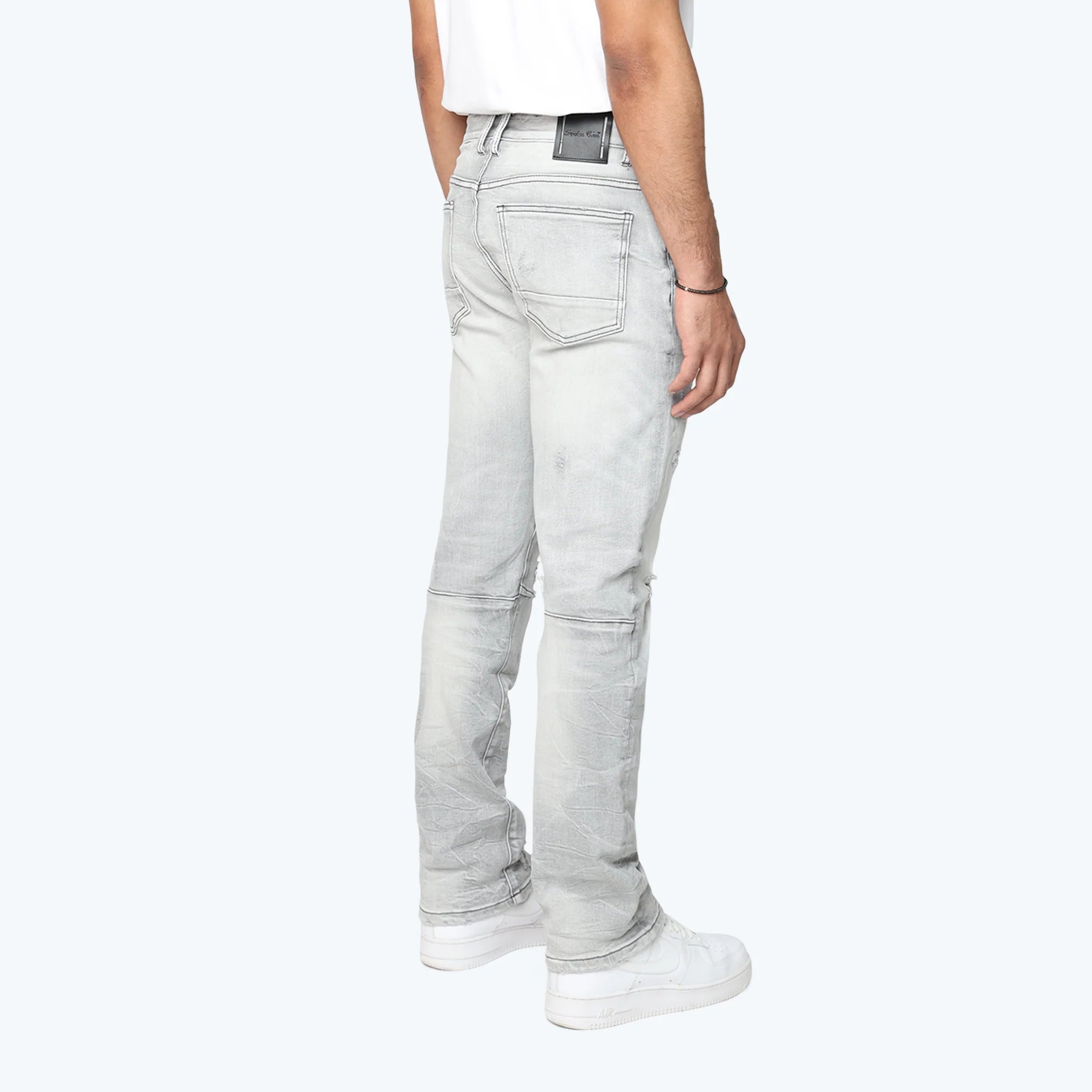 Men's Smoke Rise Straight Heavy Whisker Effect Jeans Rubio Grey