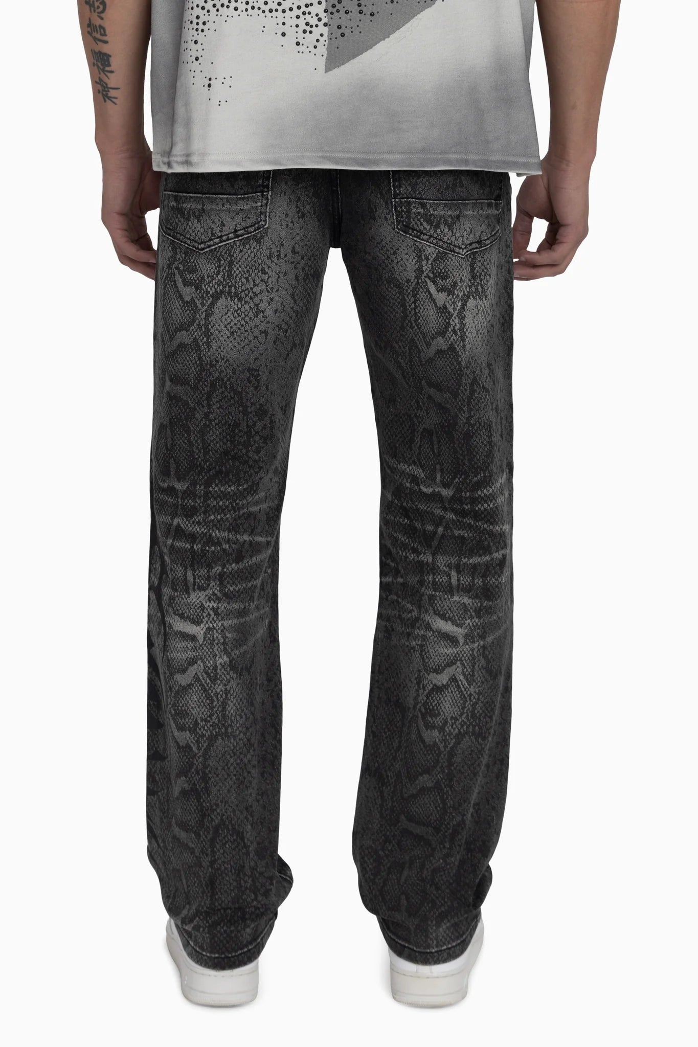 Men's Smoke Rise Sanity Python Jeans Fossil Black