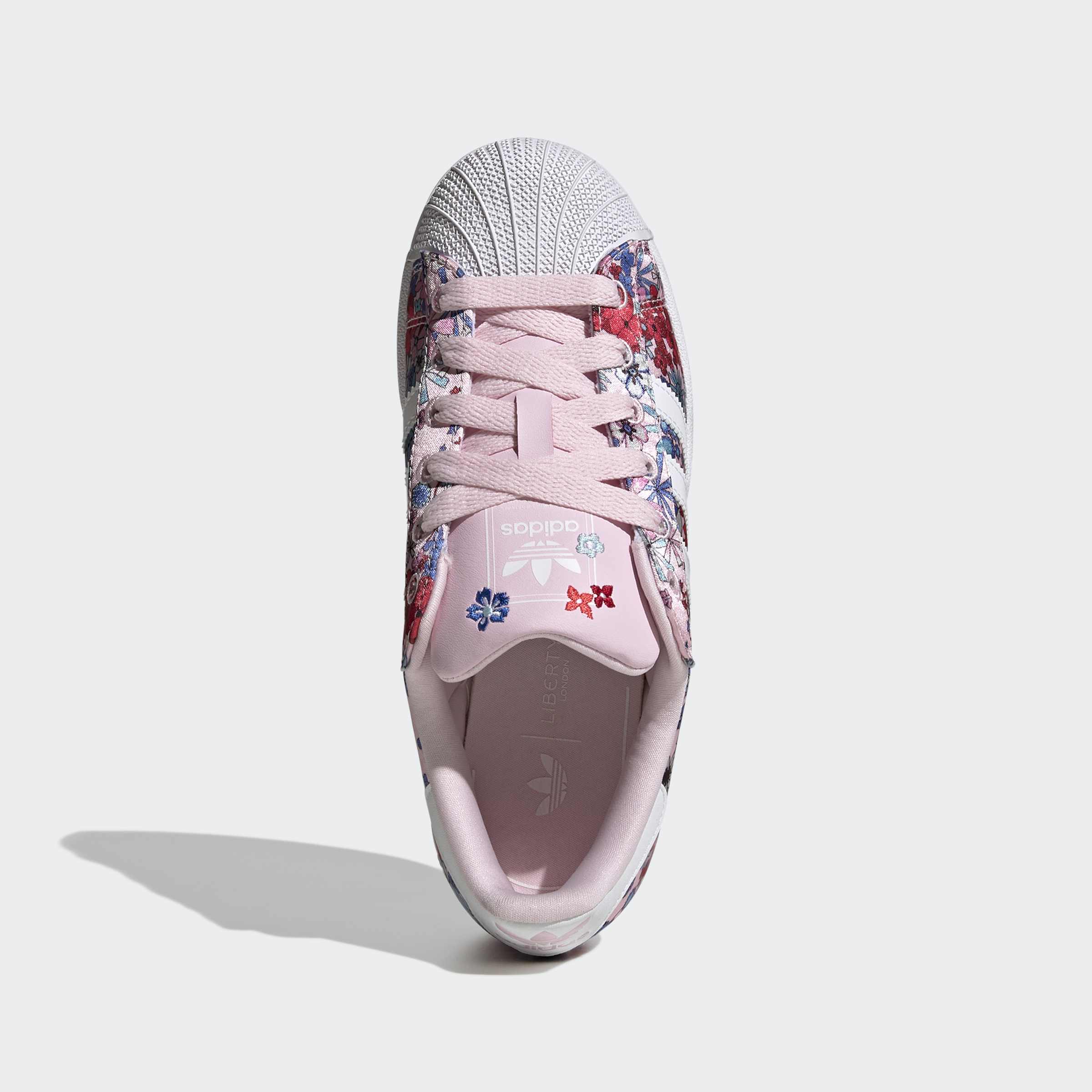 Big Kids adidas Originals Superstar II x Liberty London Shoes Clear Pink