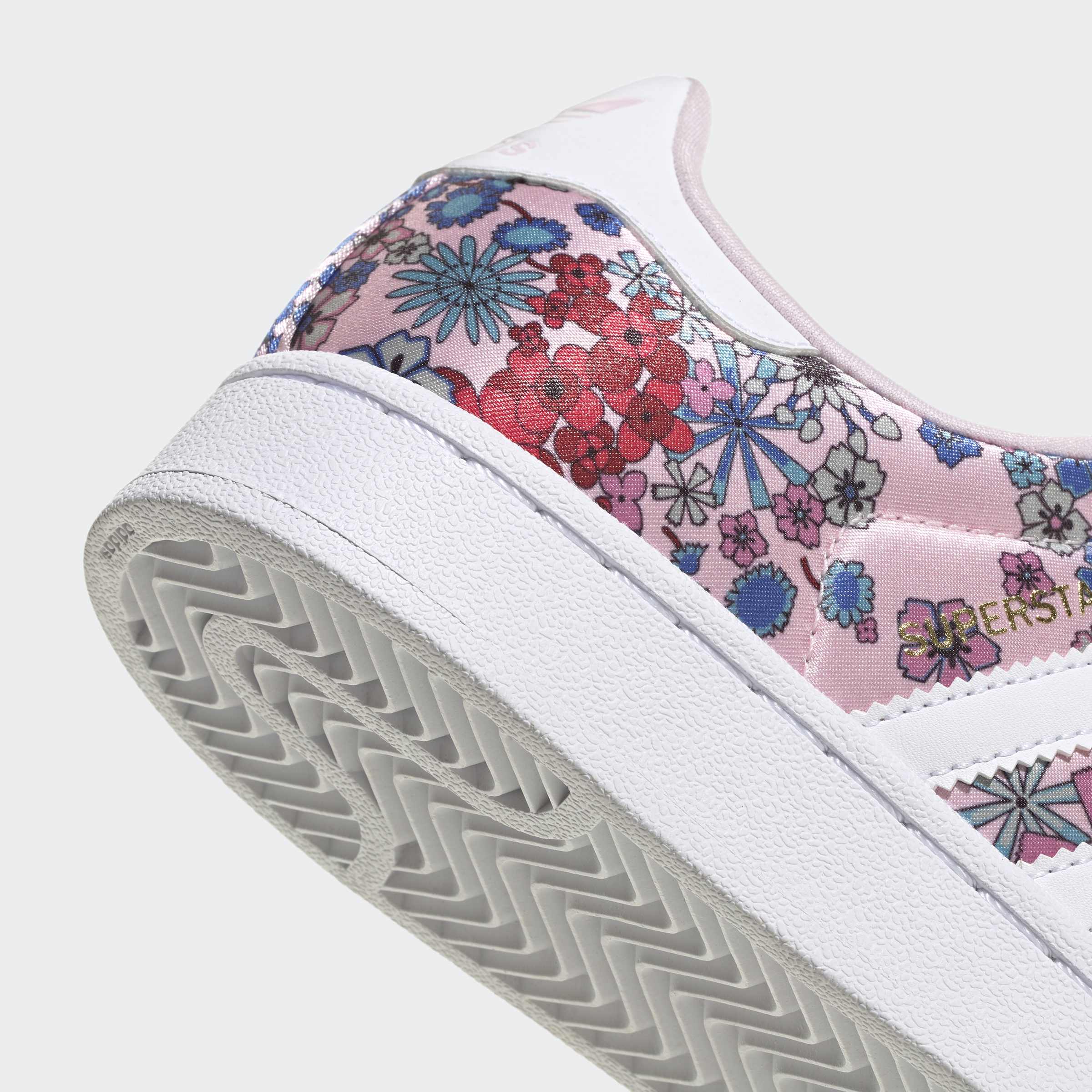 Big Kids adidas Originals Superstar II x Liberty London Shoes Clear Pink