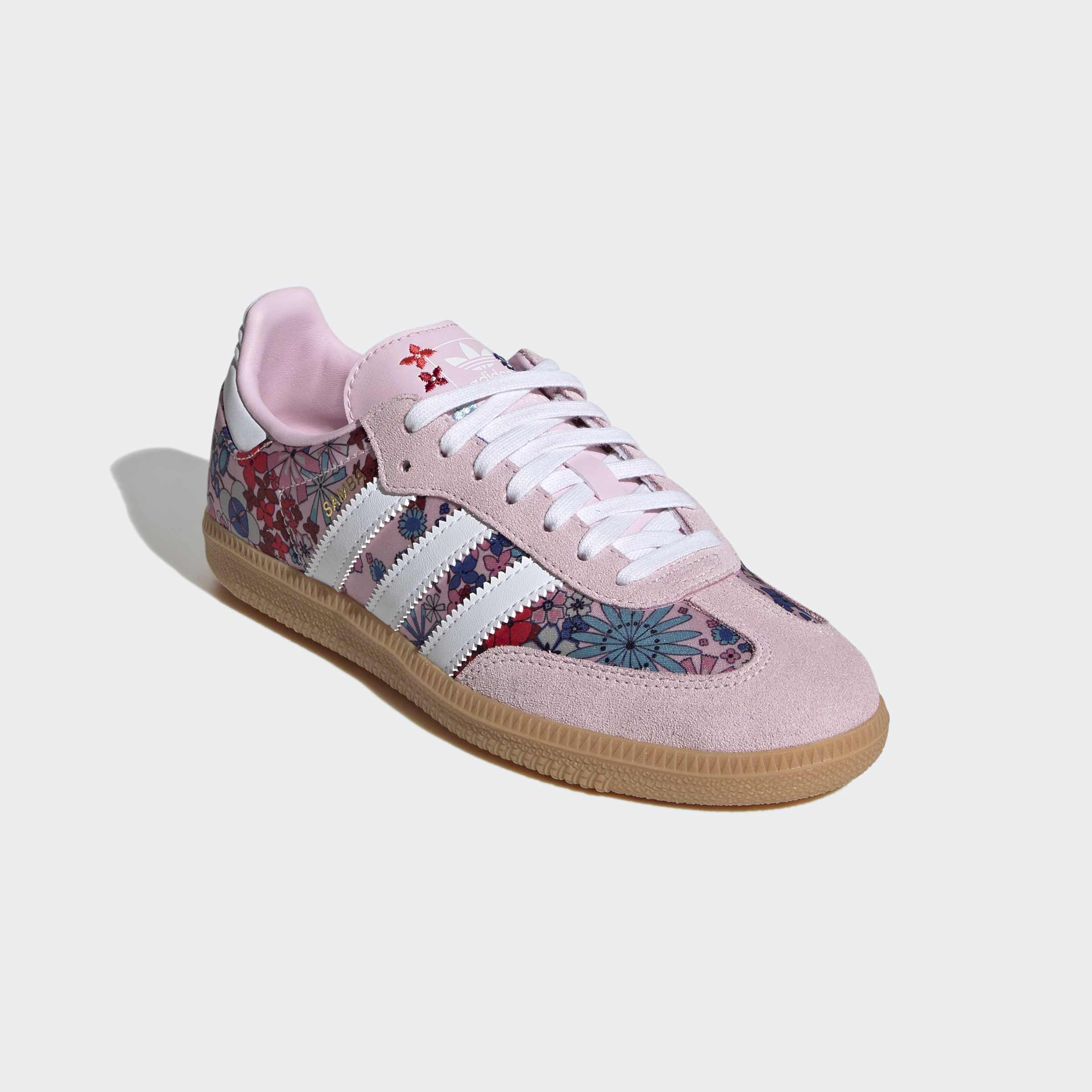 Big Kids adidas Originals Samba OG x Liberty London Shoes Clear Pink