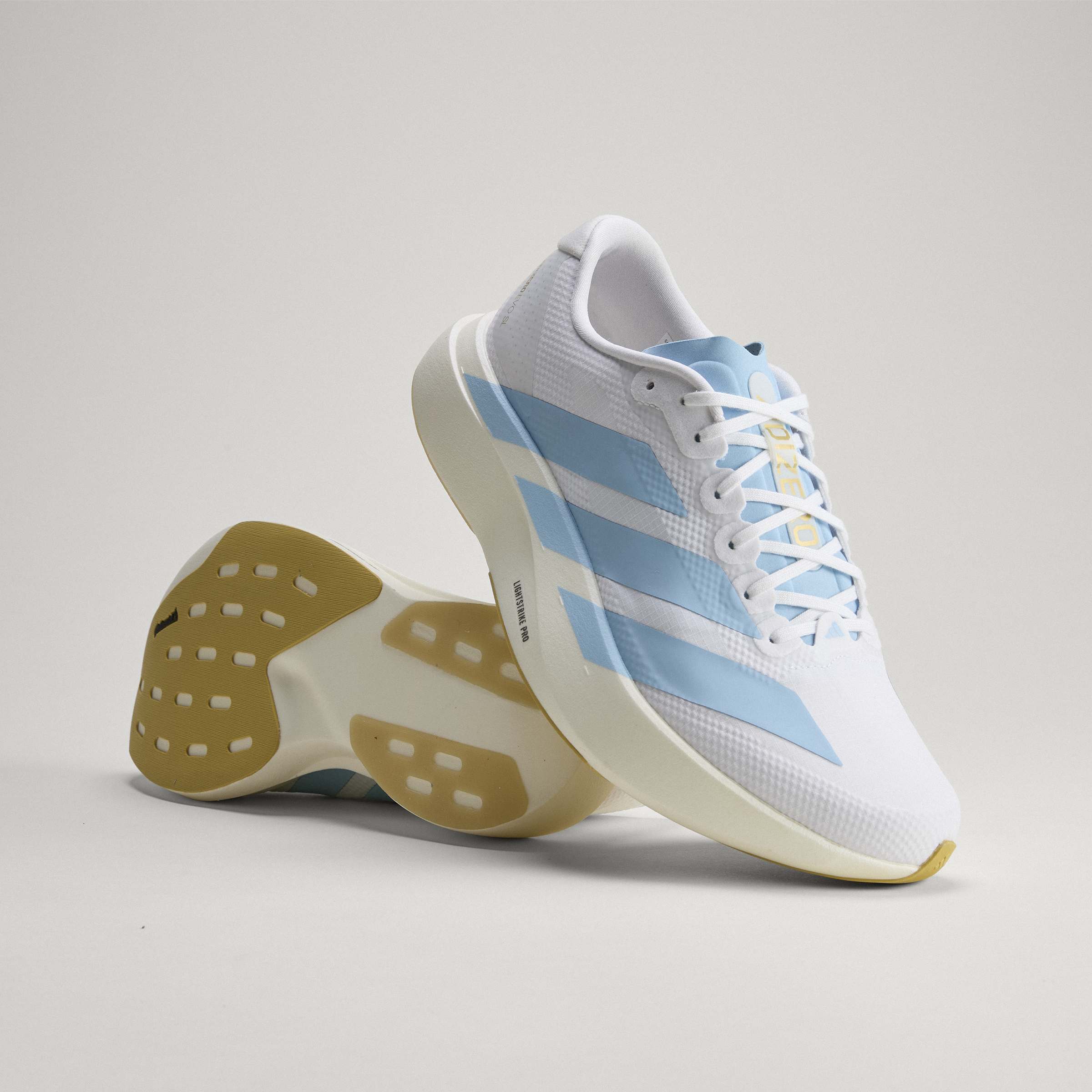 Men's adidas Running Adizero Evo SL Woven Shoes Cloud White / Clear Blue