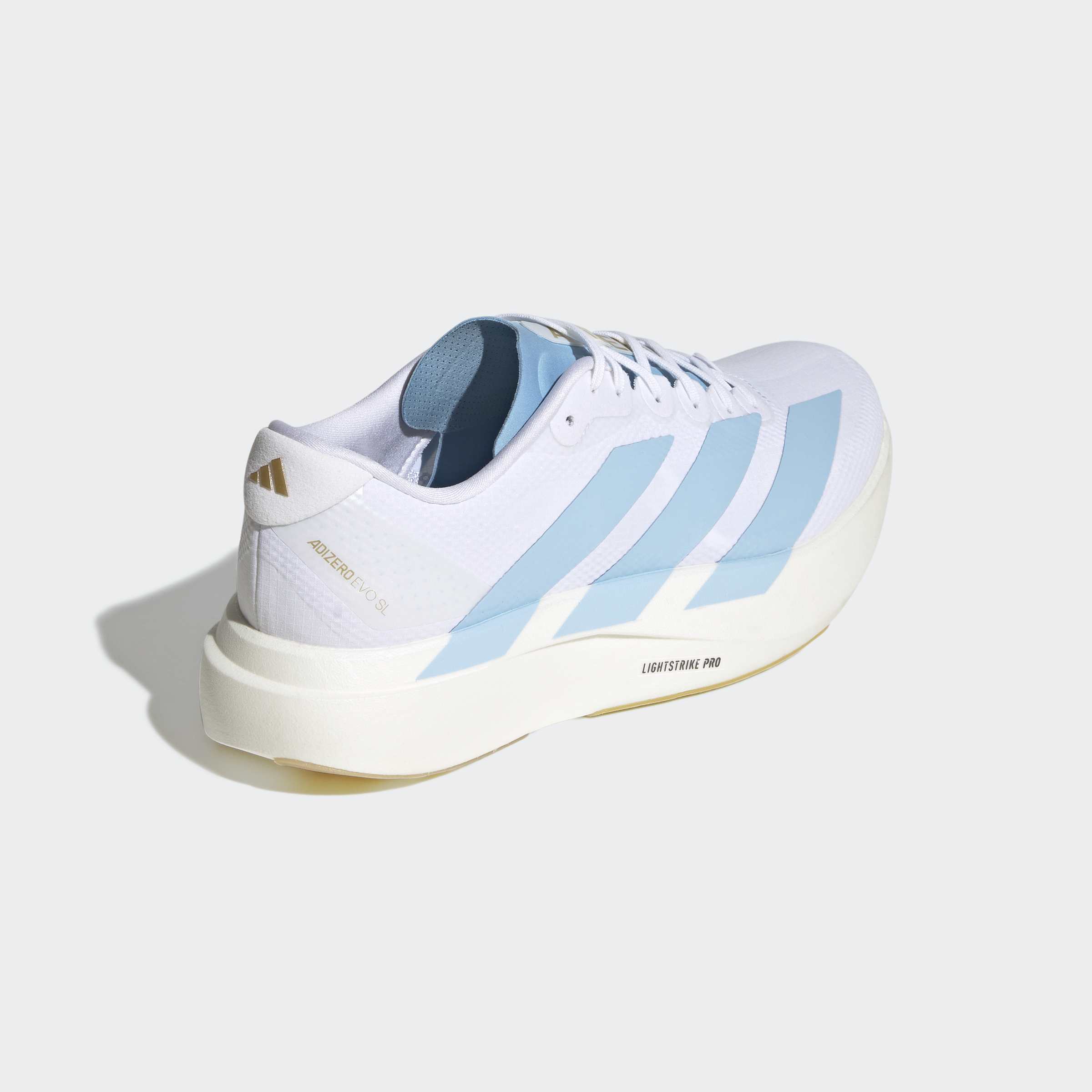 Men's adidas Running Adizero Evo SL Woven Shoes Cloud White / Clear Blue