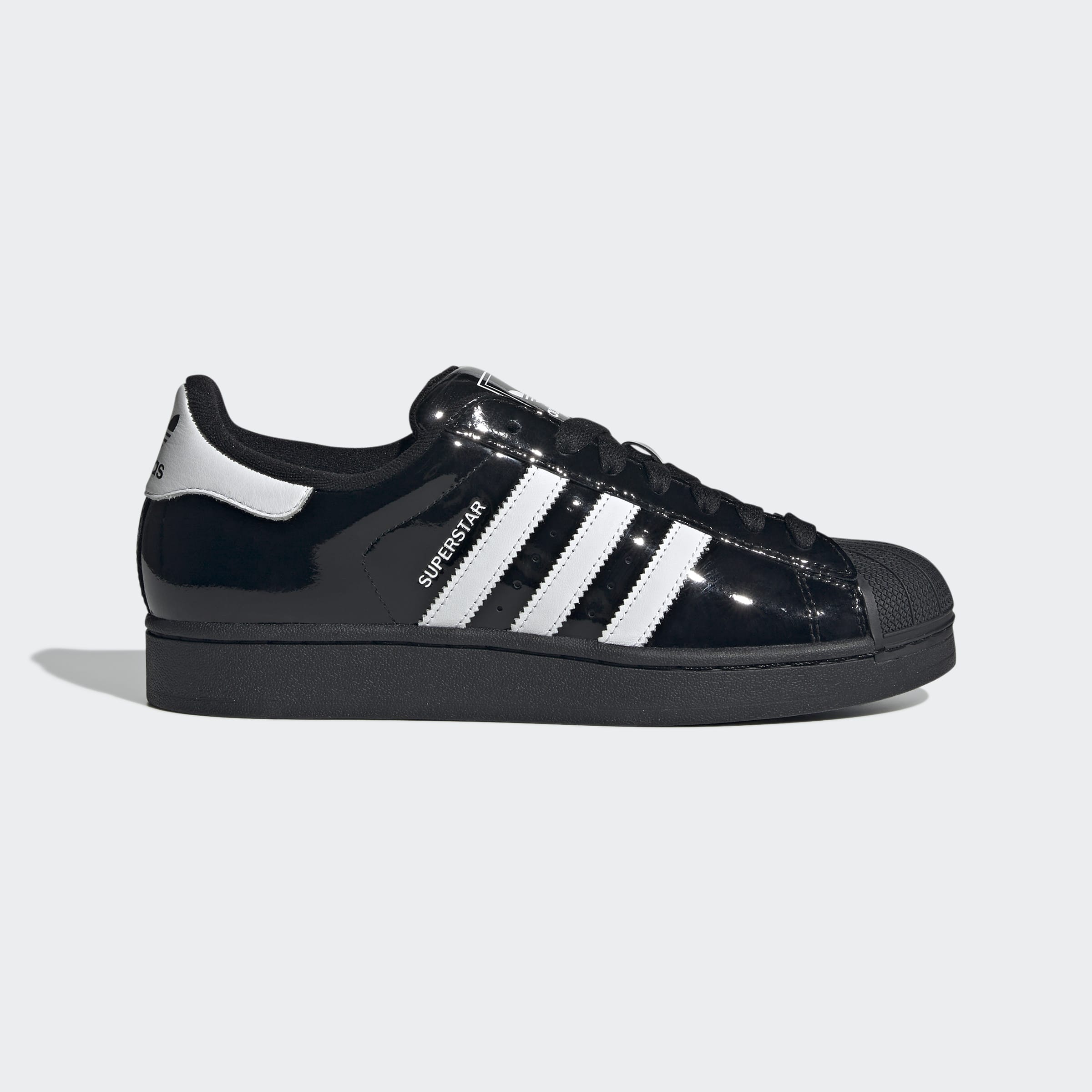 Men's adidas Originals Superstar II Shoes Patent Leather Black
