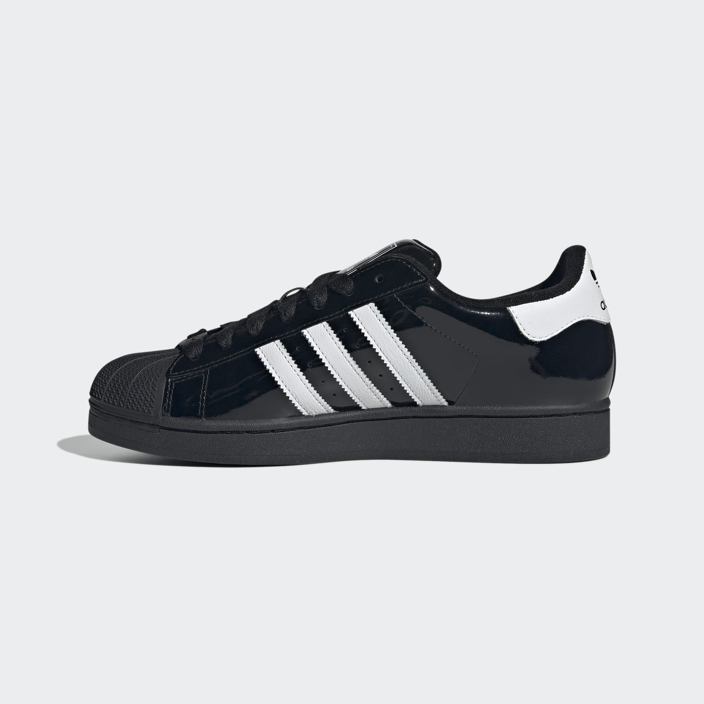 Men's adidas Originals Superstar II Shoes Patent Leather Black