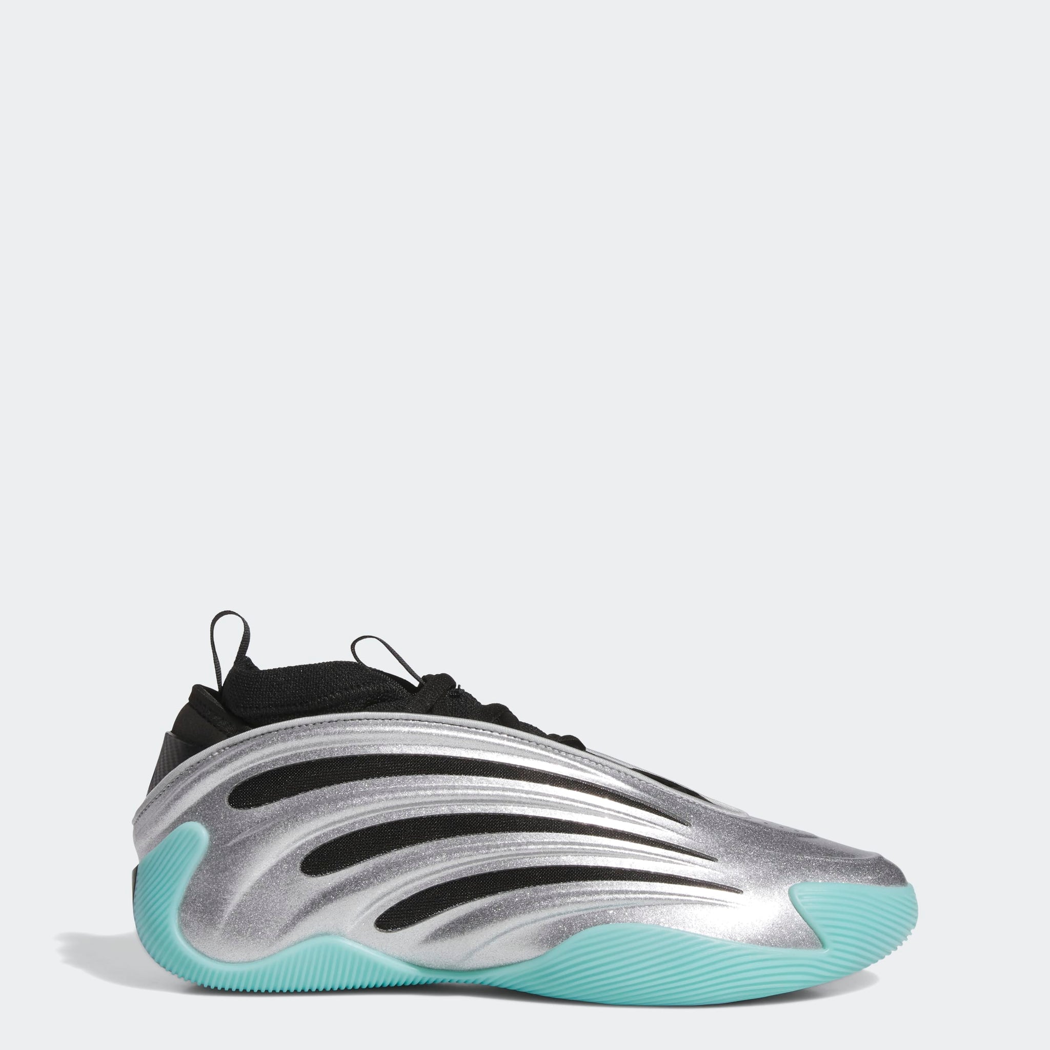 adidas Harden Volume 9 Mens Basketball Shoes (Silver Metallic/Core Black/Flash Aqua)