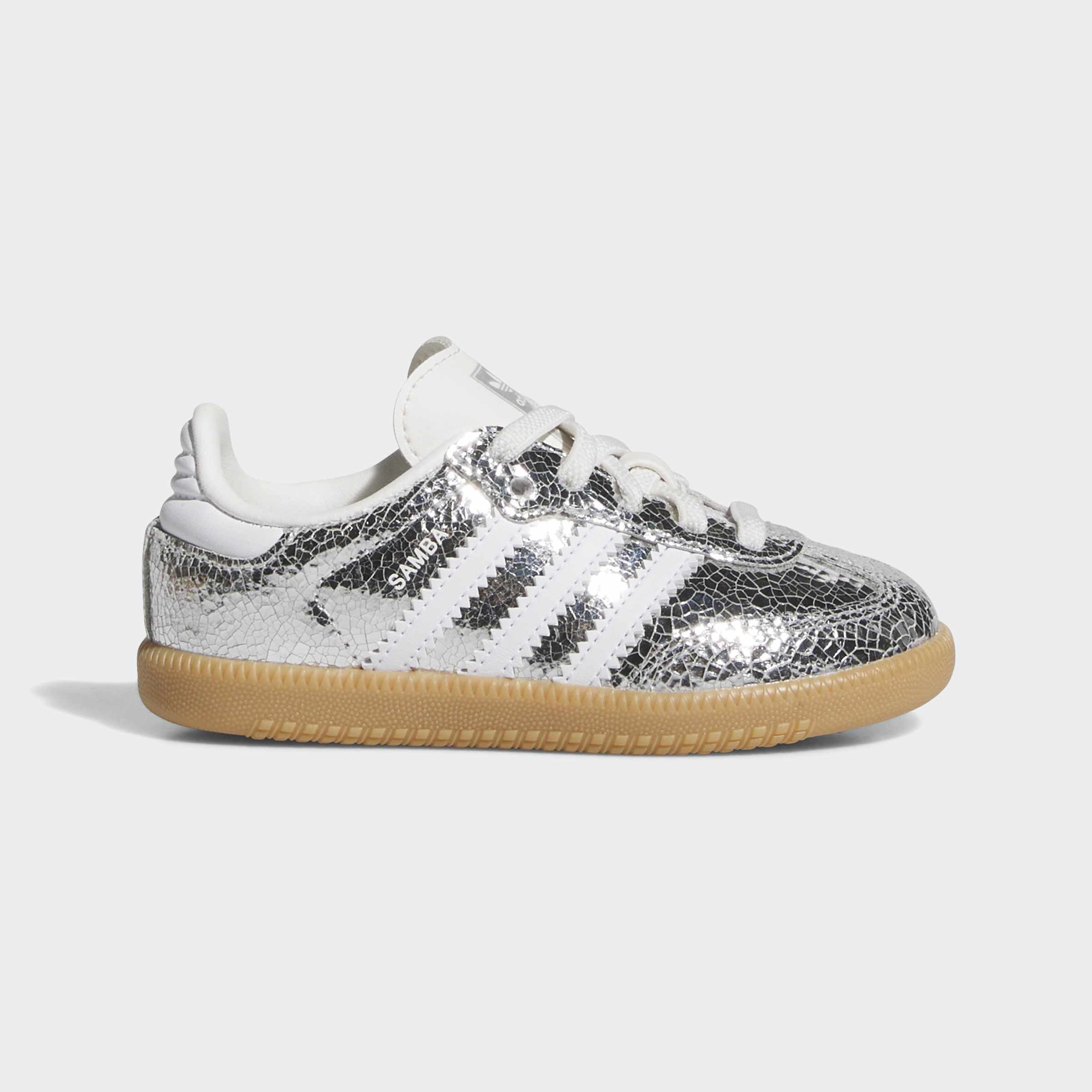 Toddlers adidas Originals Samba OG Shoes Silver Metallic / Cloud White / Gum