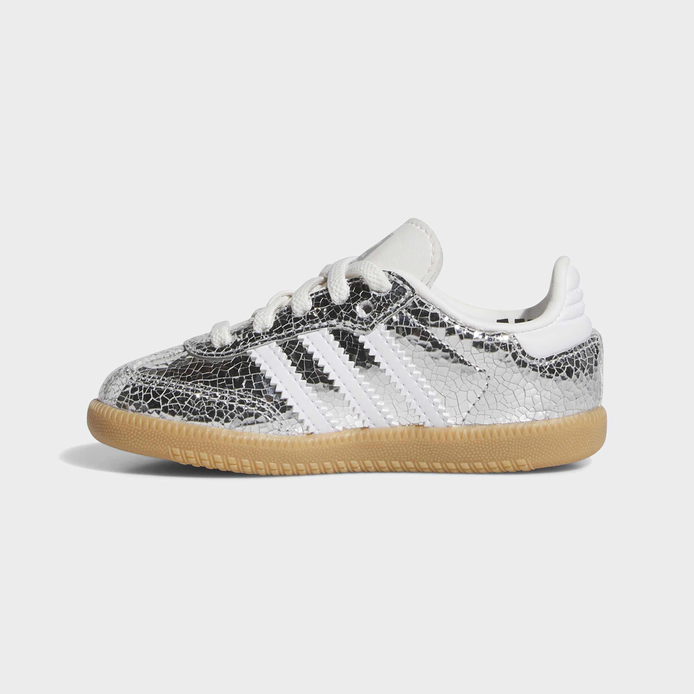 Toddlers adidas Originals Samba OG Shoes Silver Metallic / Cloud White / Gum