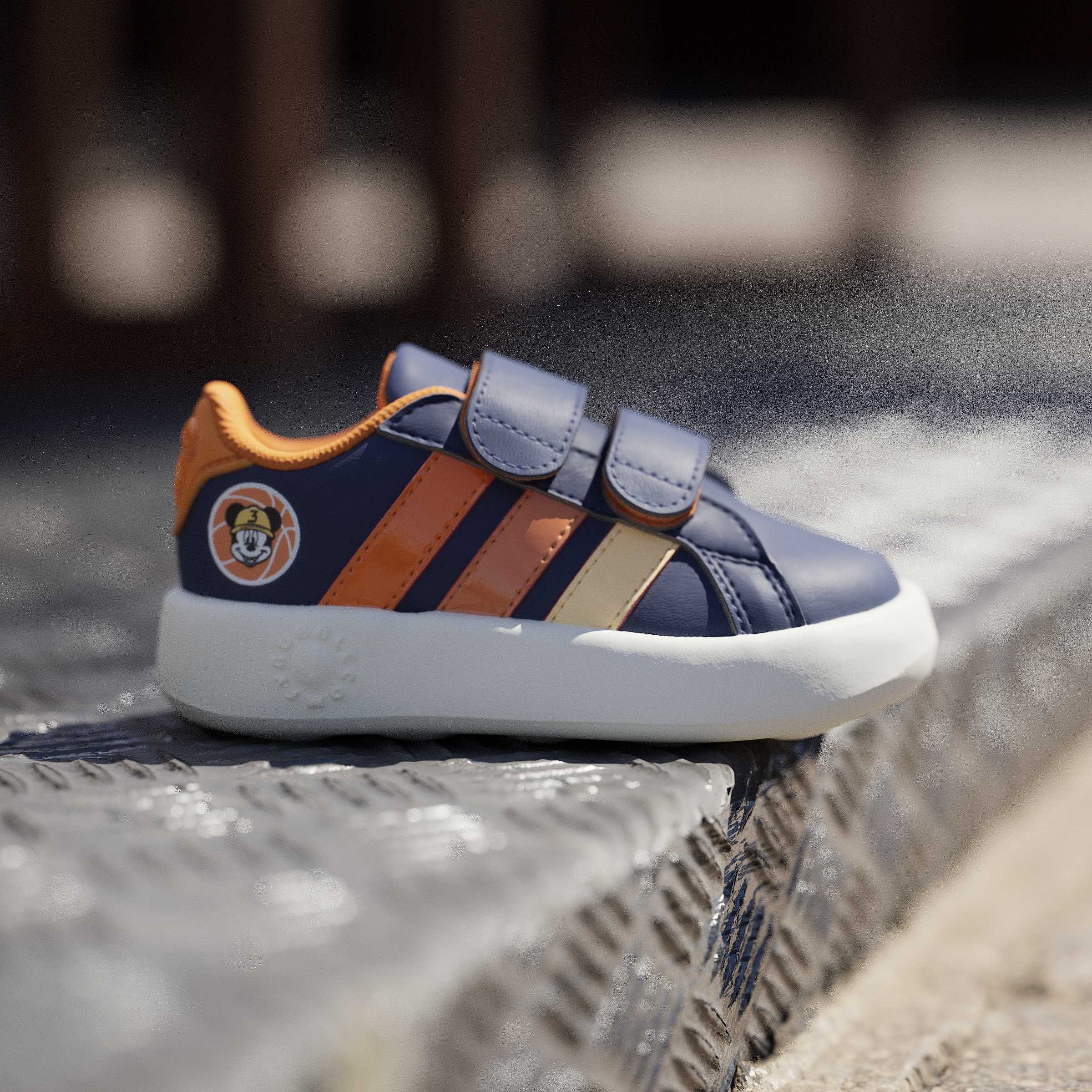 Toddler adidas Originals x Disney Mickey Mouse Grand Court Shoes Dark Blue