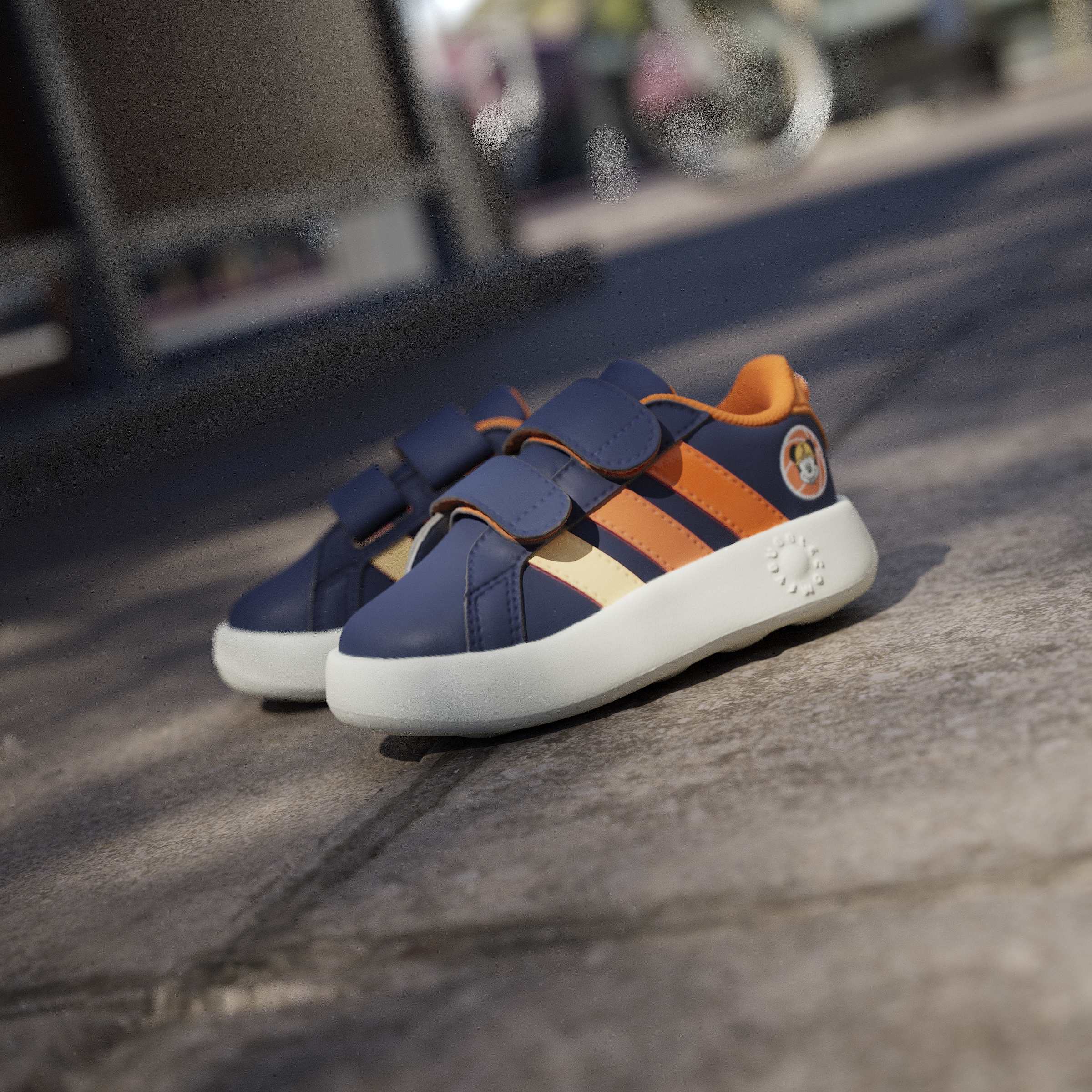 Toddler adidas Originals x Disney Mickey Mouse Grand Court Shoes Dark Blue