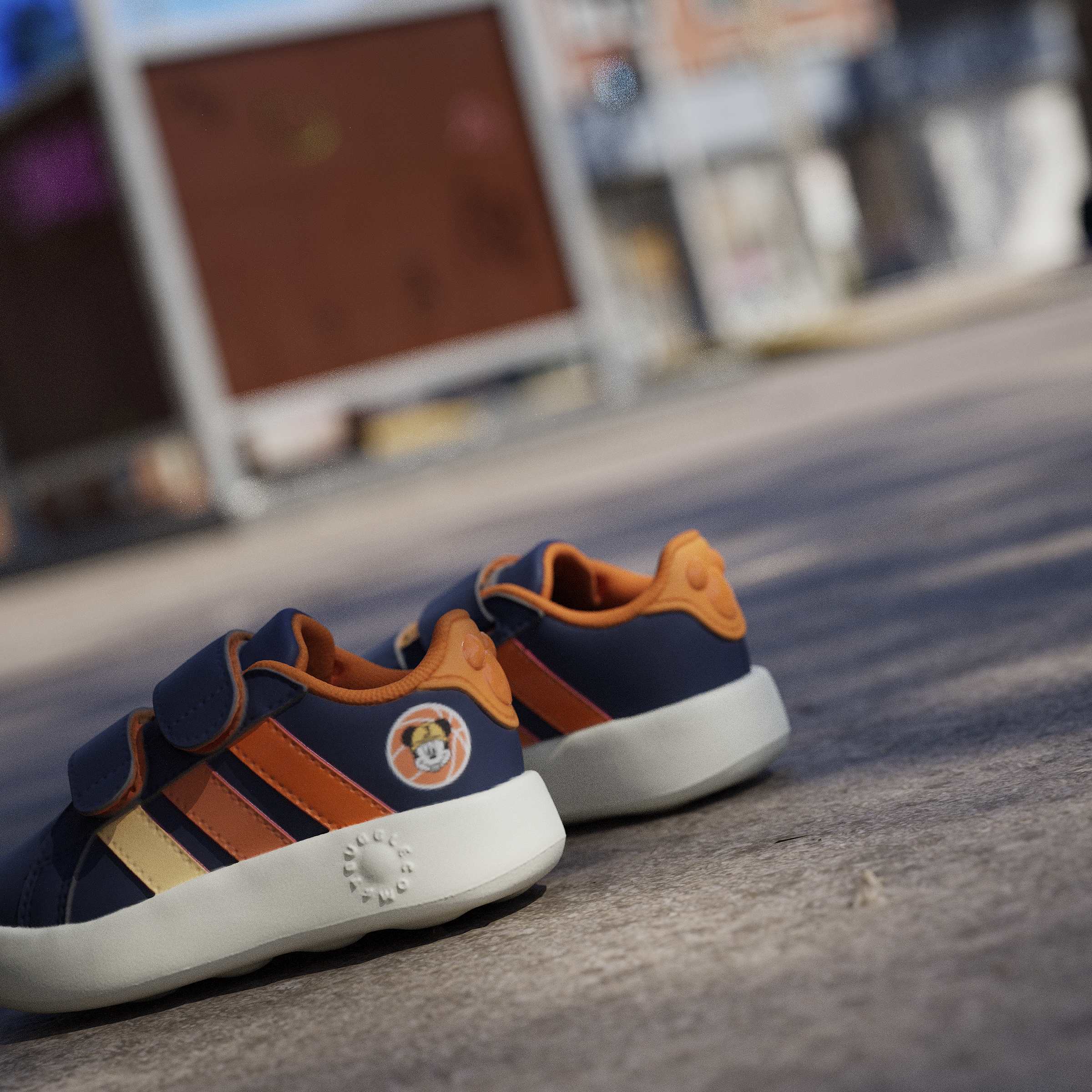 Toddler adidas Originals x Disney Mickey Mouse Grand Court Shoes Dark Blue
