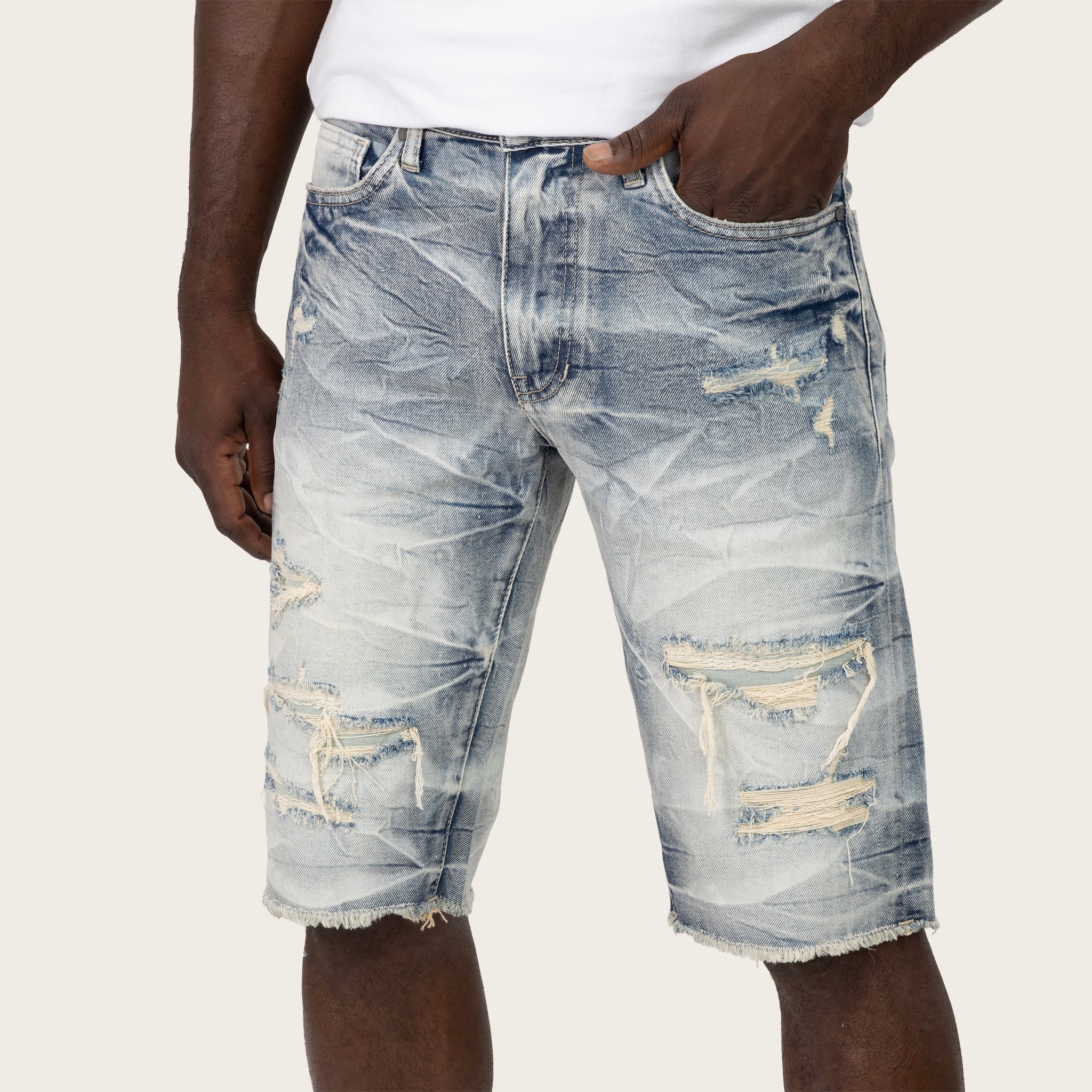 Men's Smoke Rise 12" Slim Essential Jean Shorts Farley Blue