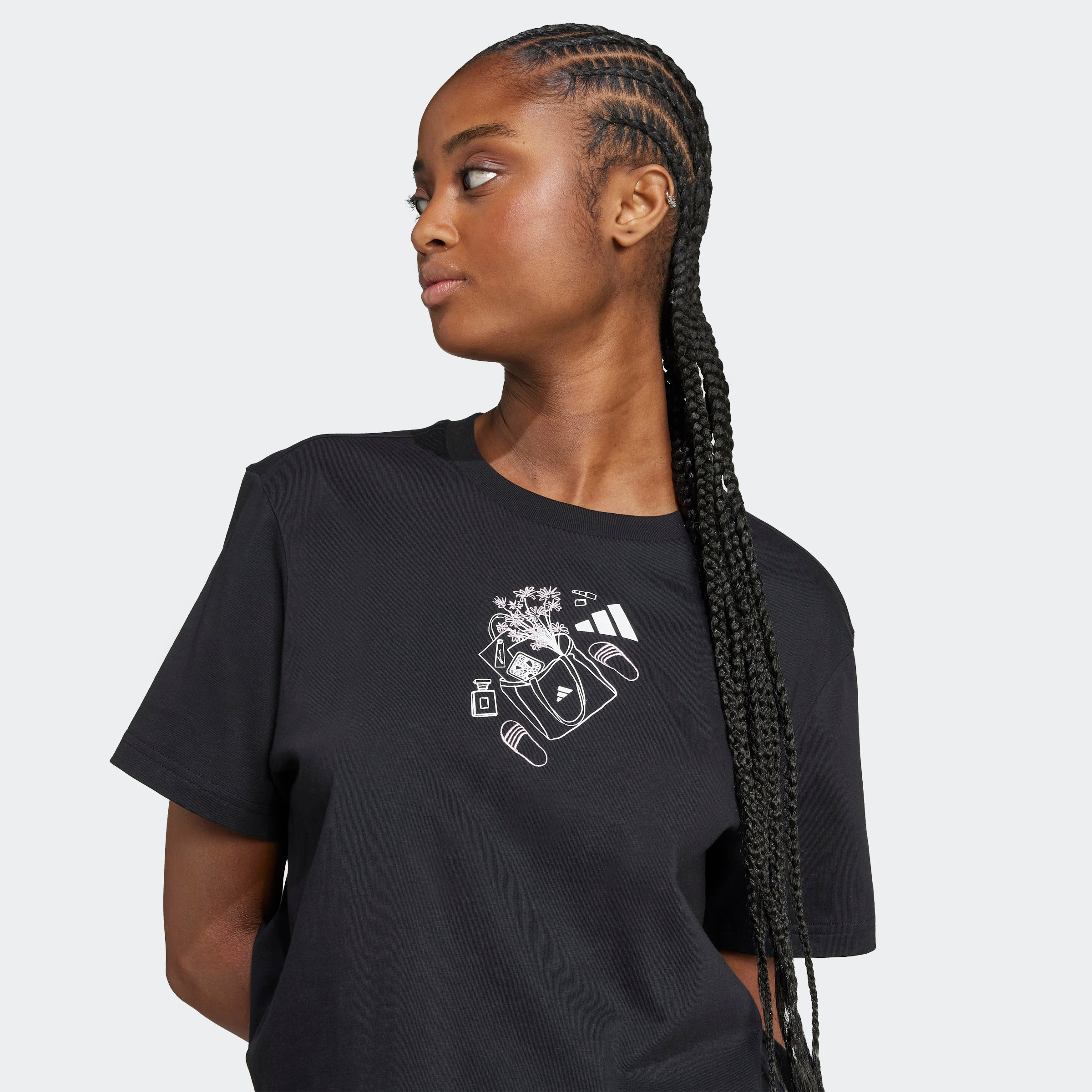 Women's adidas Sportswear Mini Graphic Tee Black