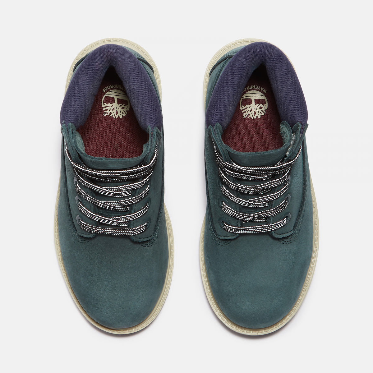 Big Kids Timberland Premium 6-Inch Waterproof Boots Dark Green Nubuck