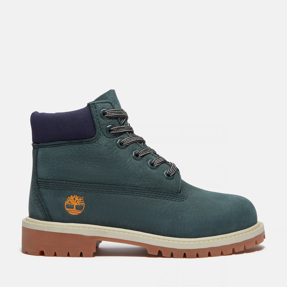 Big Kids Timberland Premium 6-Inch Waterproof Boots Dark Green Nubuck