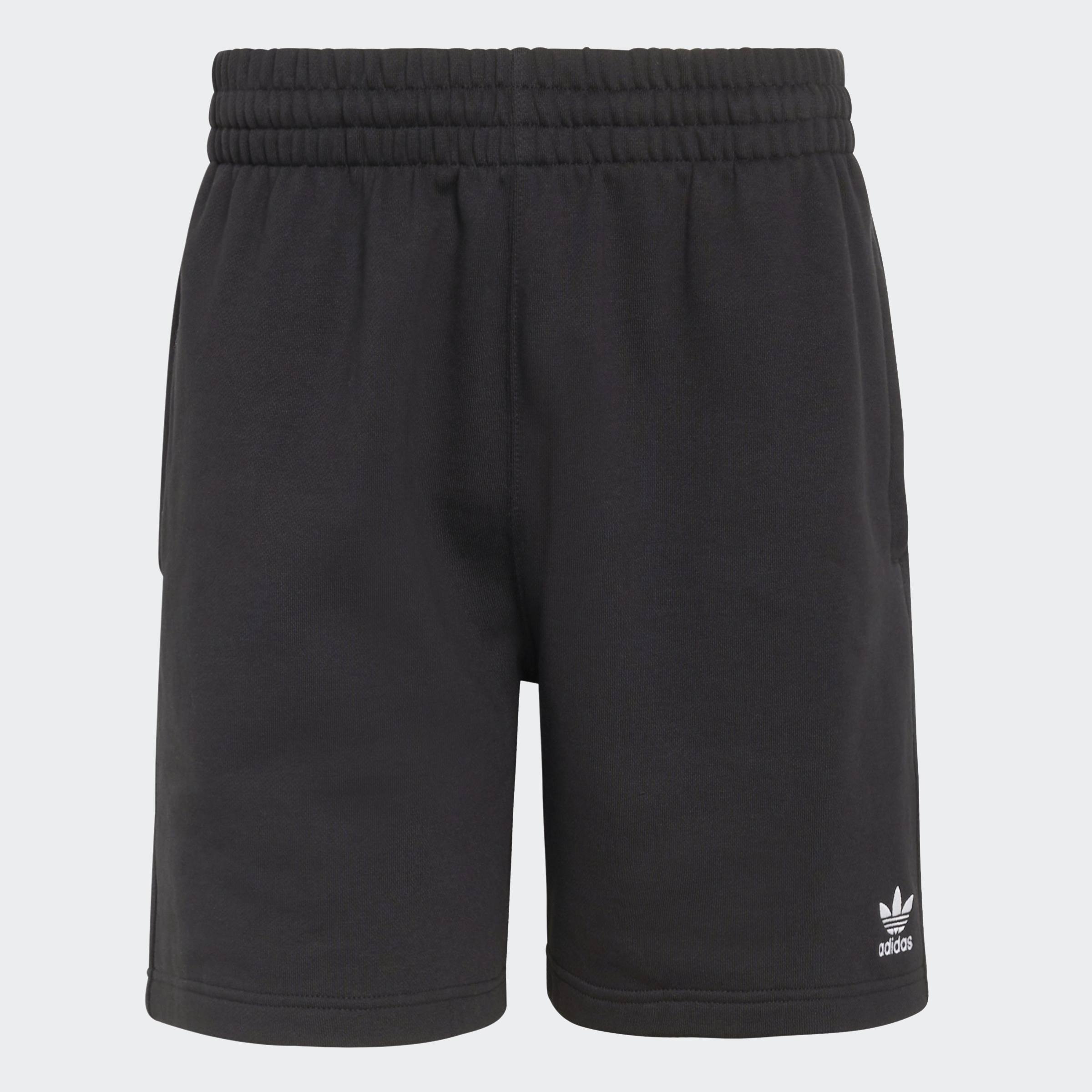 Men's adidas Originals Trefoil Essentials 7 Inch Fleece Shorts Black