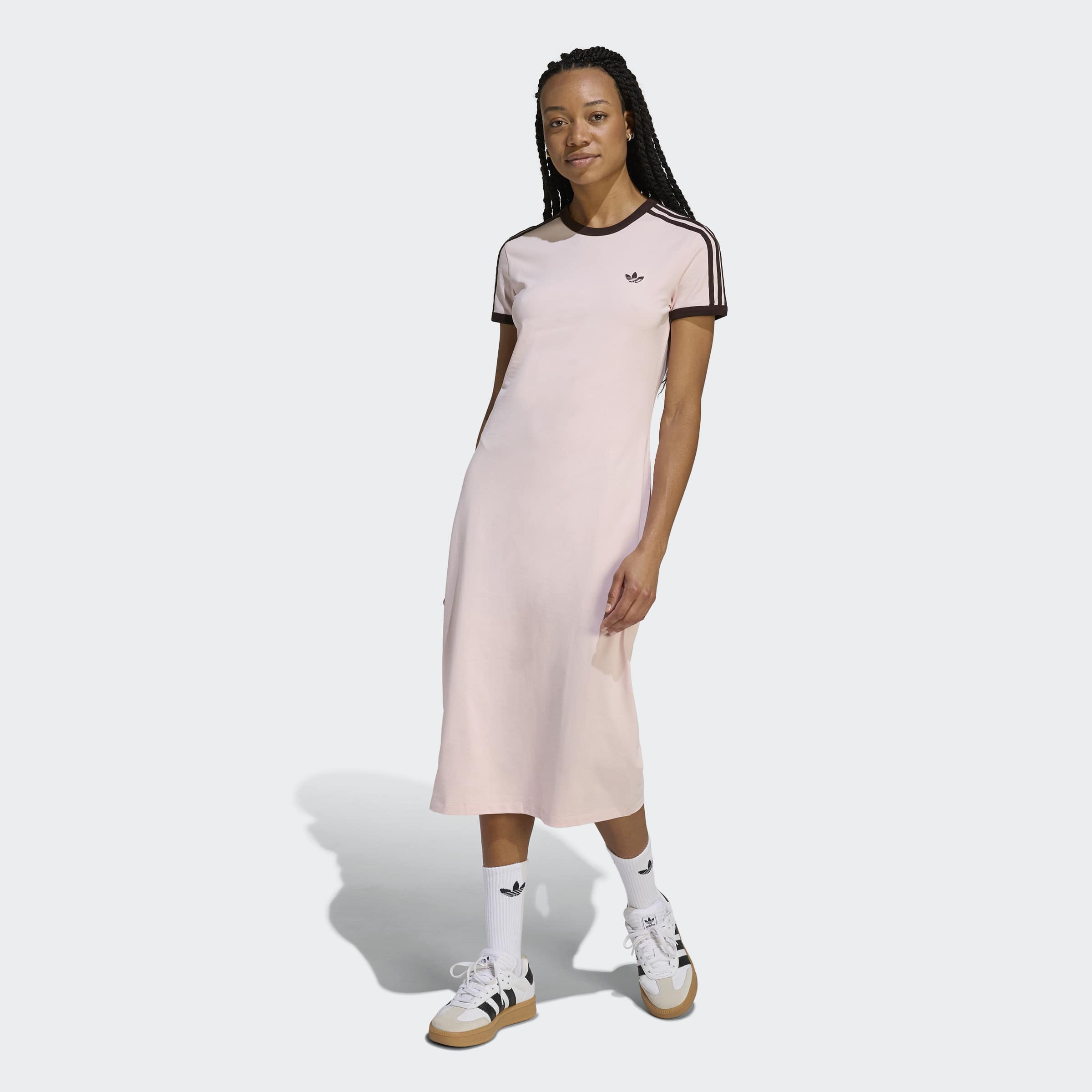 Women's adidas Originals 3-Stripes Slim Dress Sandy Pink