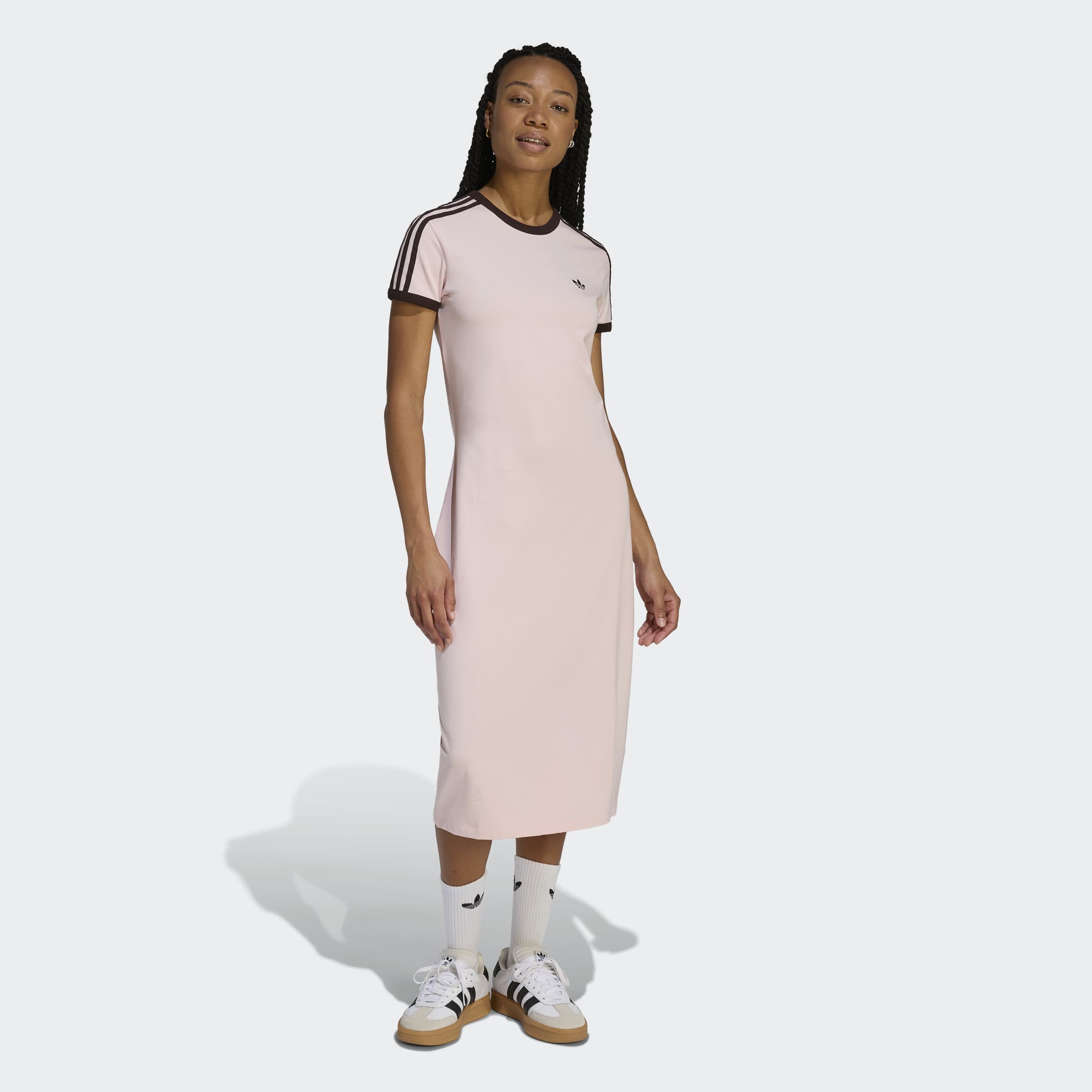 Women's adidas Originals 3-Stripes Slim Dress Sandy Pink