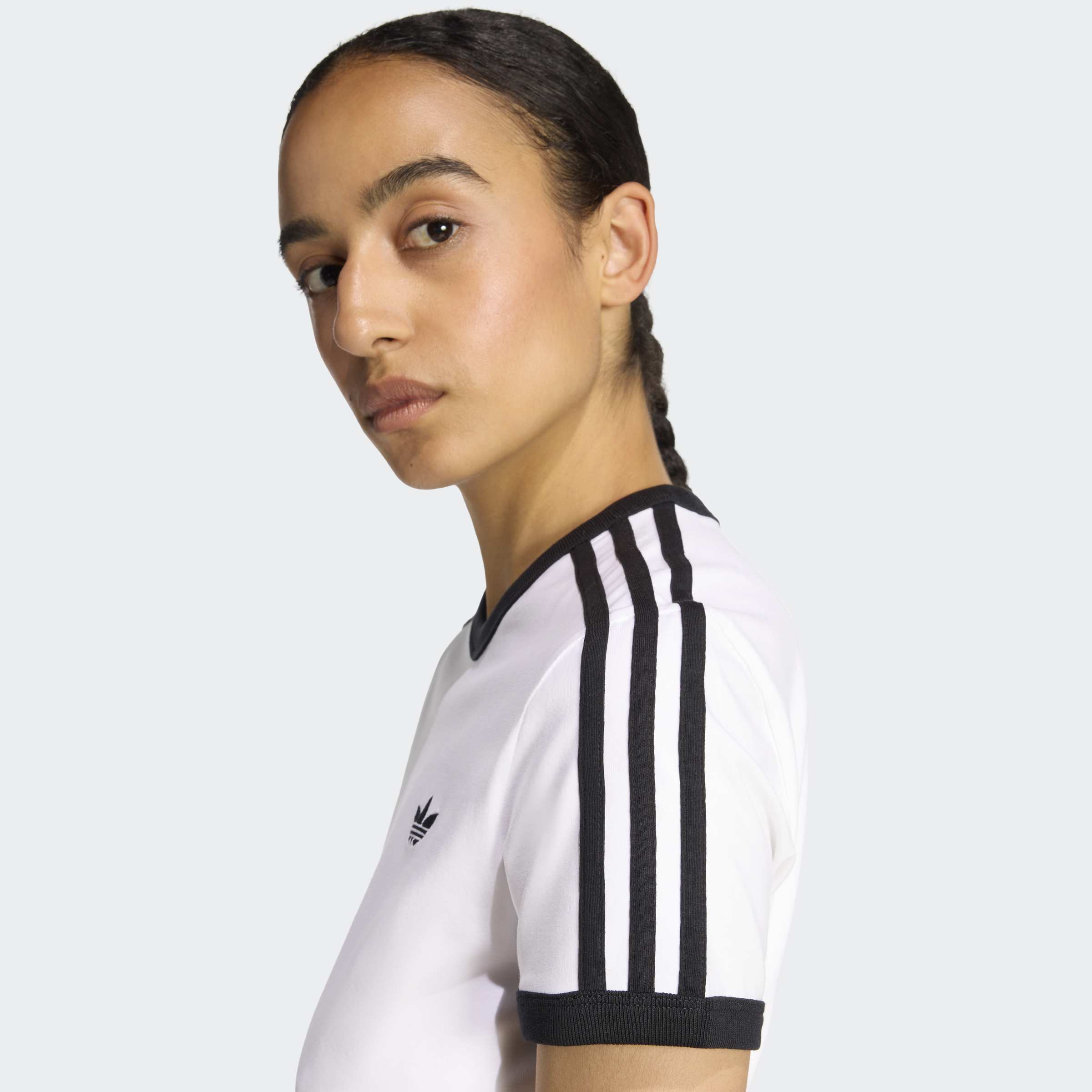 Women's adidas Originals 3-Stripes Slim Tee White