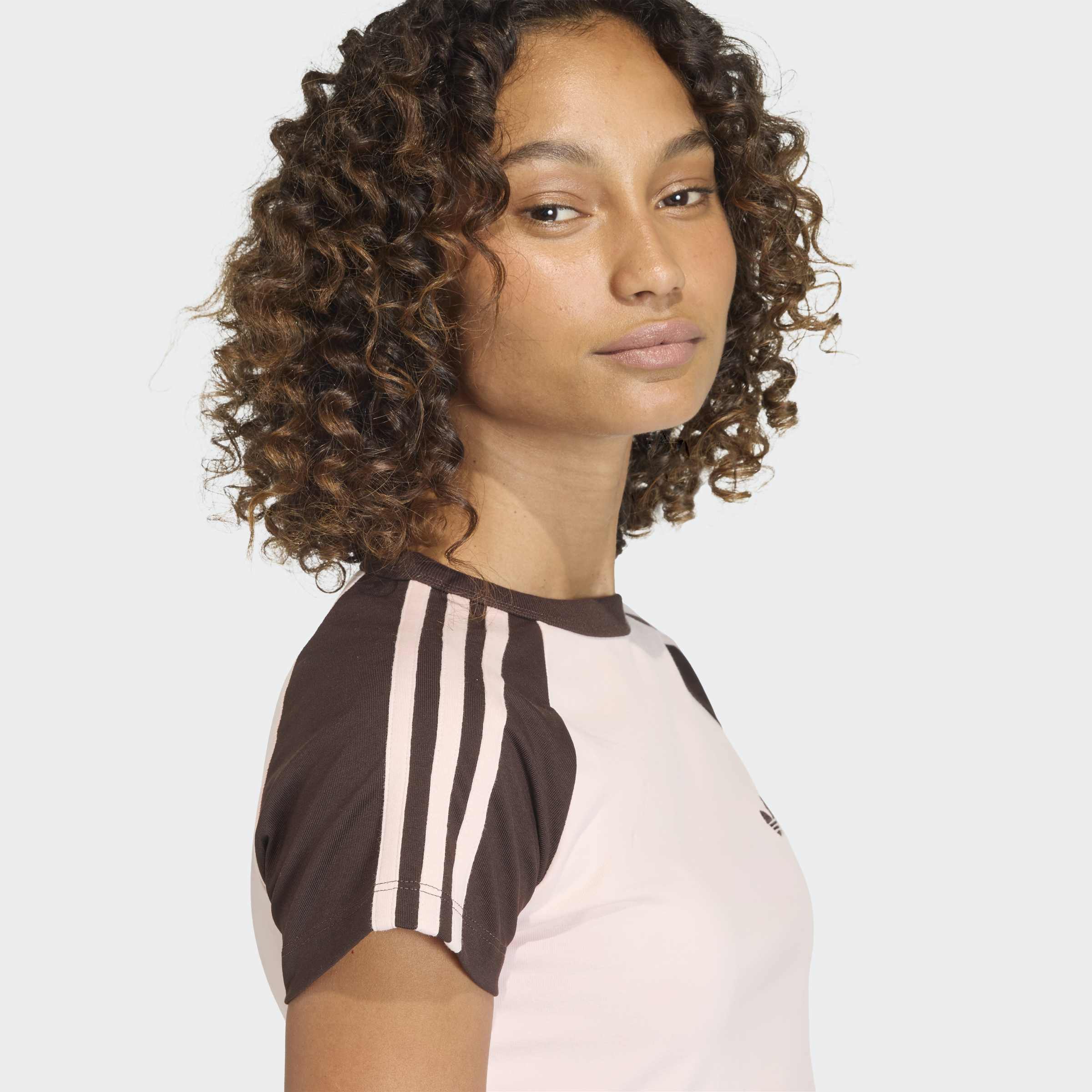 Women's adidas Originals SST Baby Tee Sandy Pink