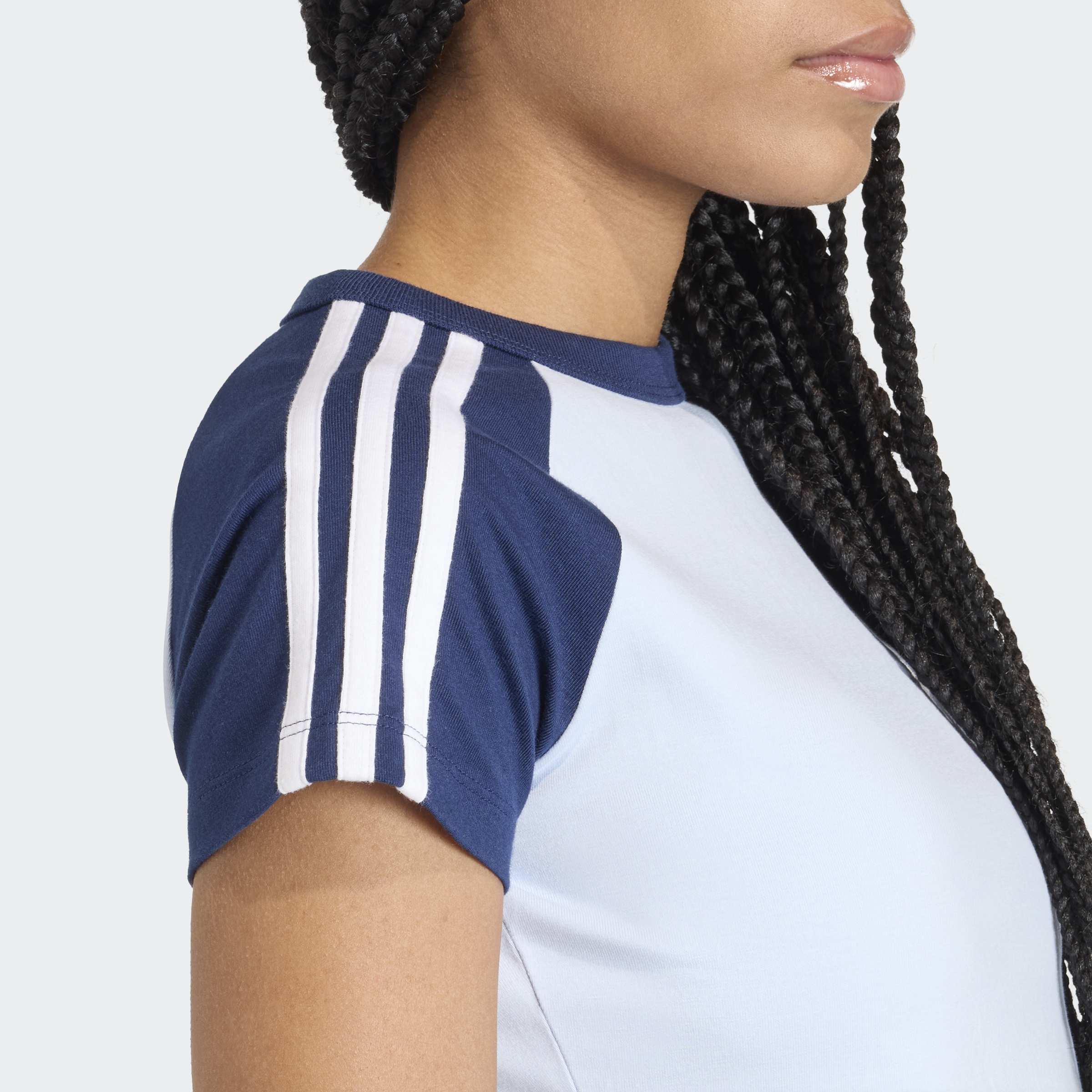 Women's adidas Originals SST Baby Tee Crystal Sky / Night Indigo