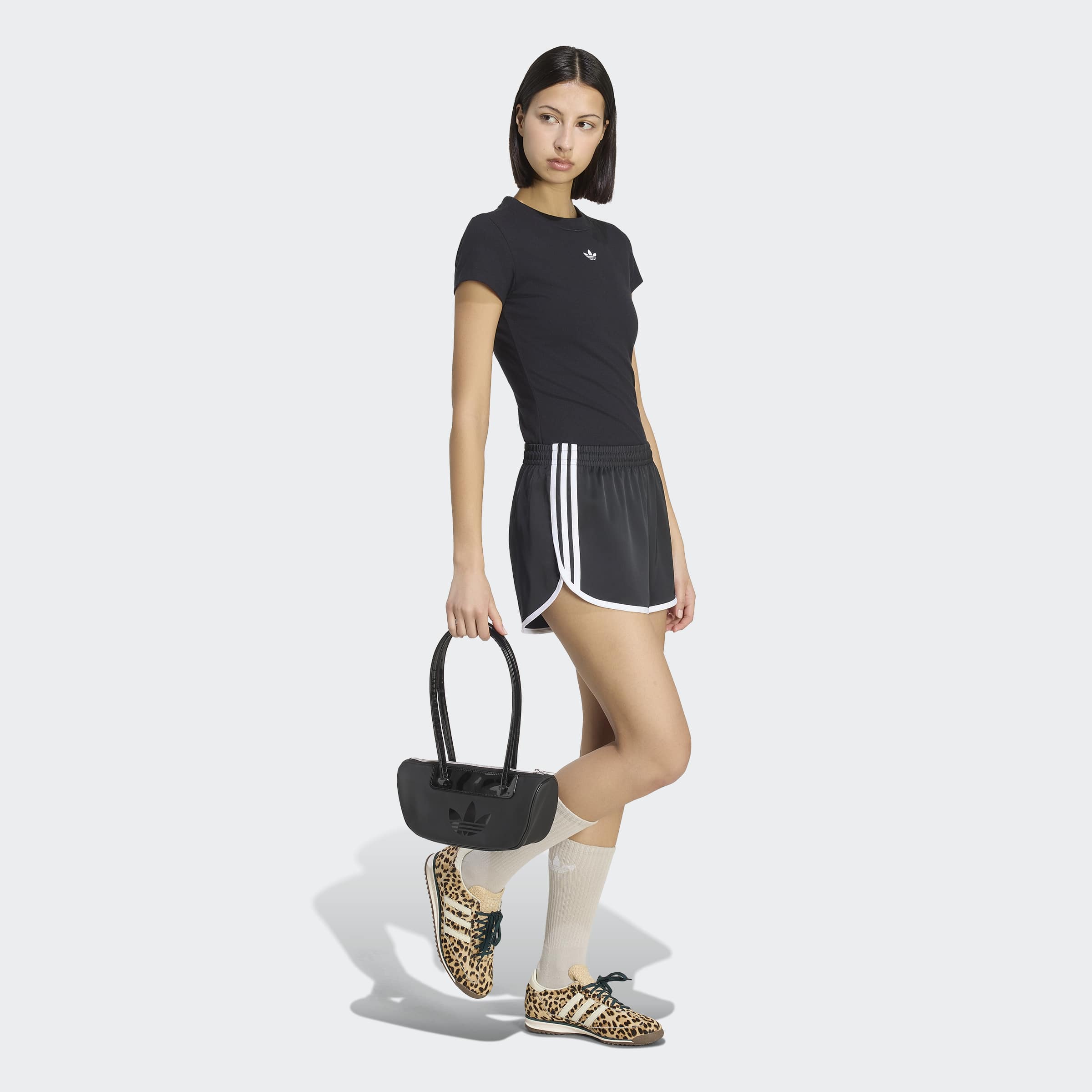 Women's adidas Originals 3-Stripes Sprinter Shorts Black