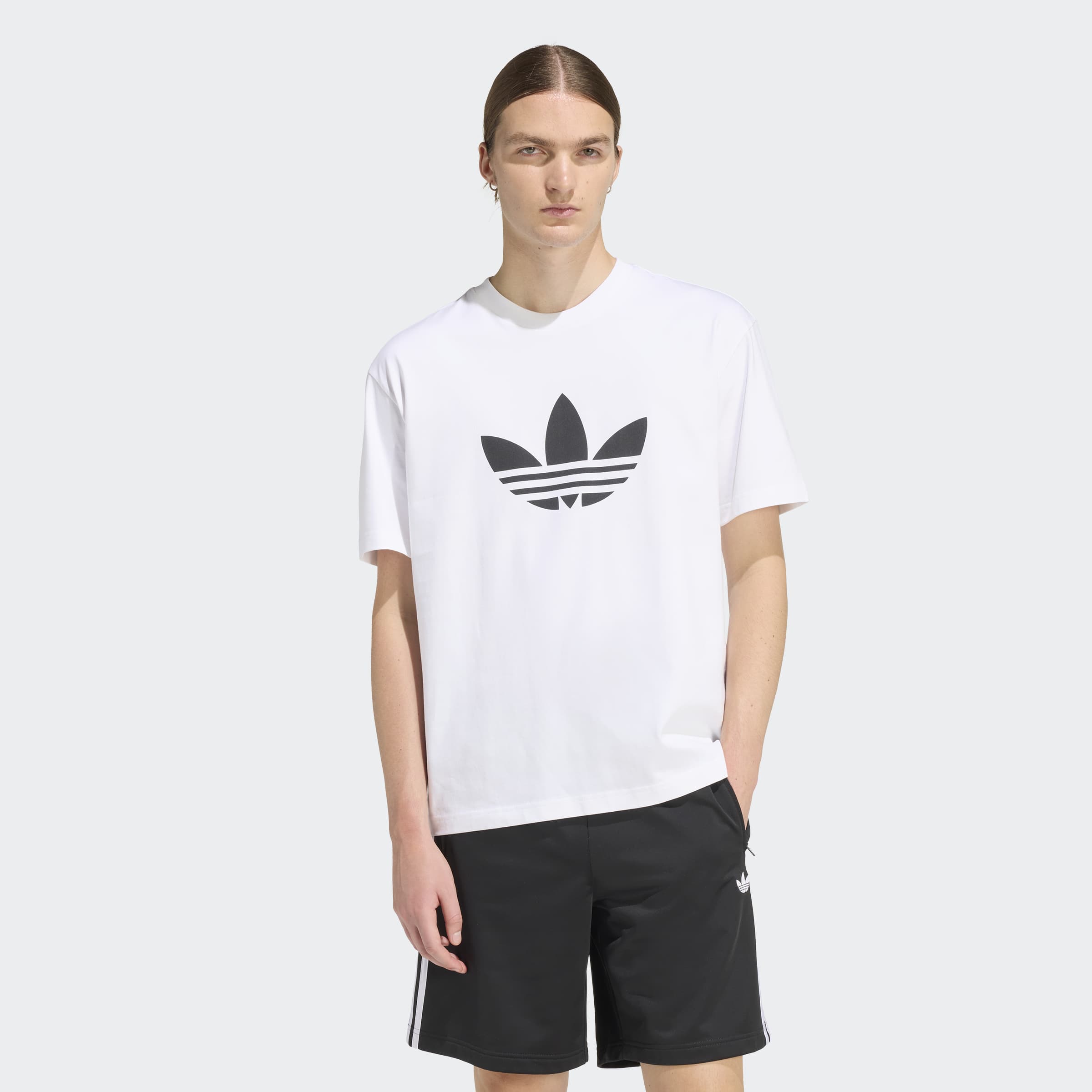 Men's adidas Originals Adicolor Trefoil Tee White