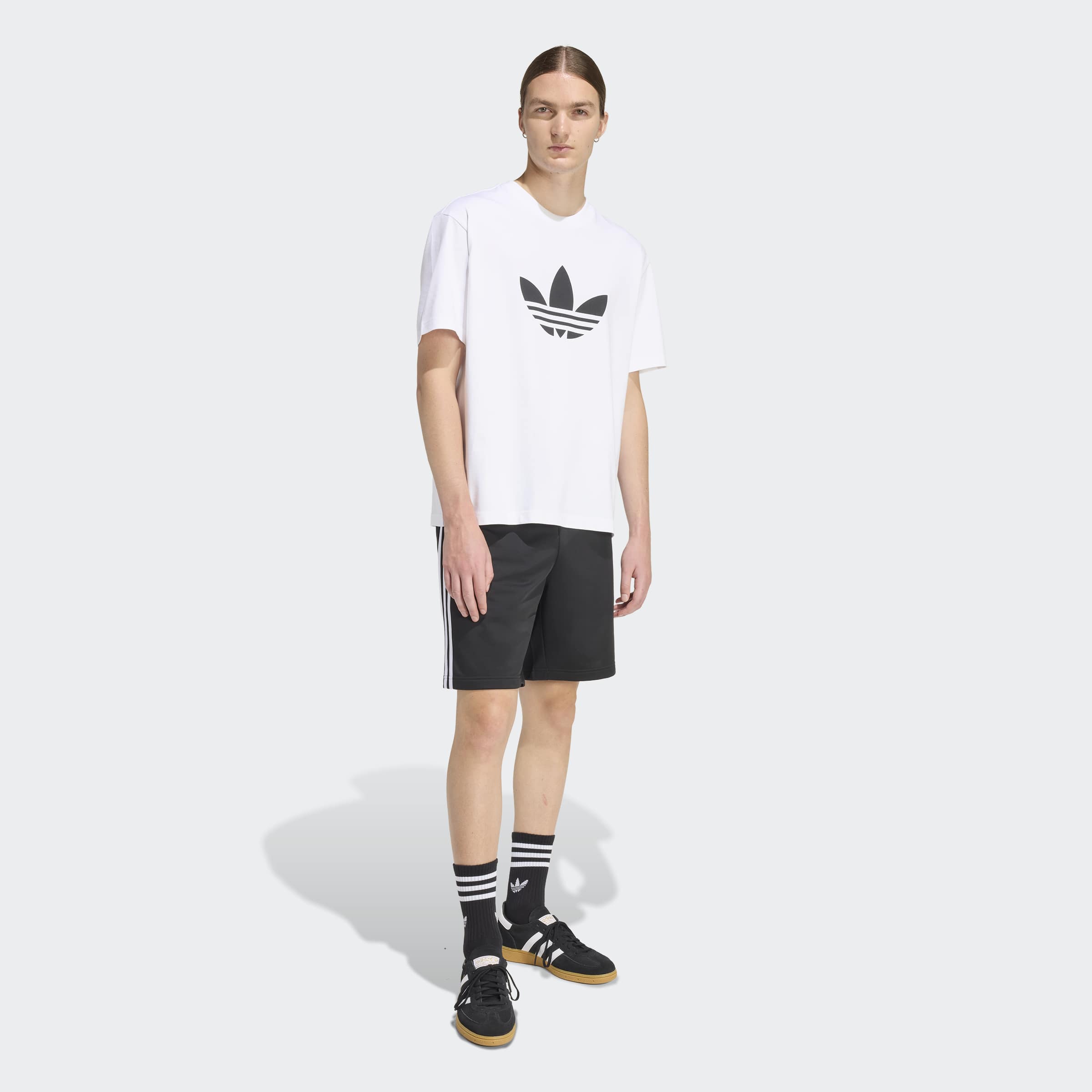 Men's adidas Originals Adicolor Trefoil Tee White