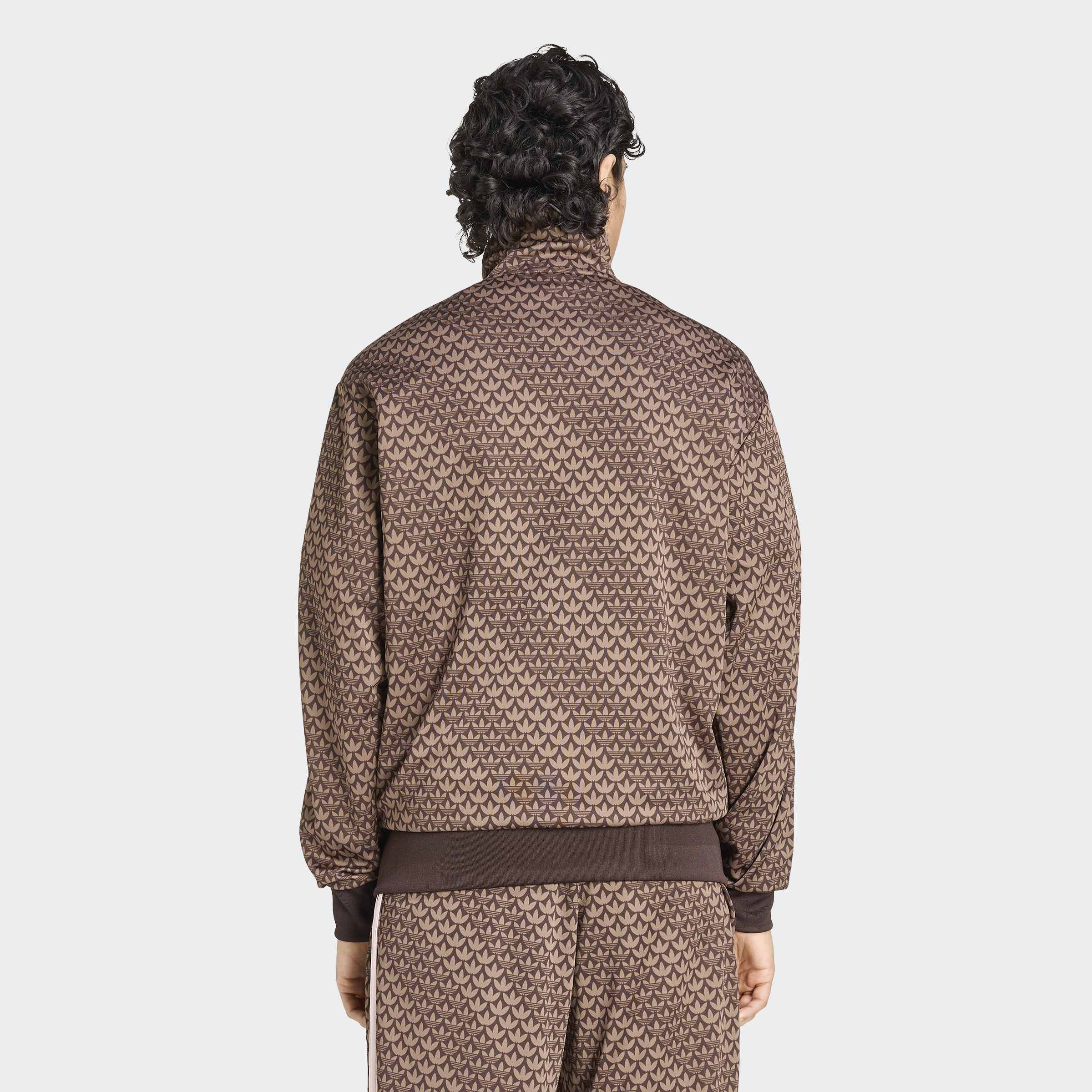 Men's adidas Originals Firebird Loose Monogram Track Jacket Aurora Coffee