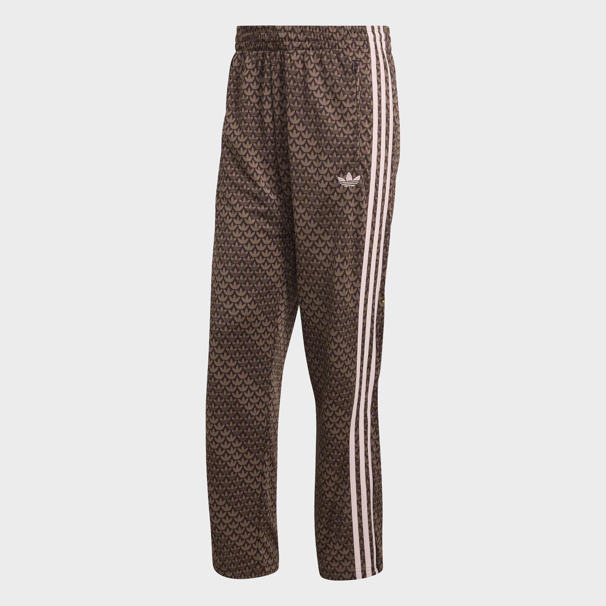 Men's adidas Originals Firebird Loose Monogram Track Pants Aurora Coffee