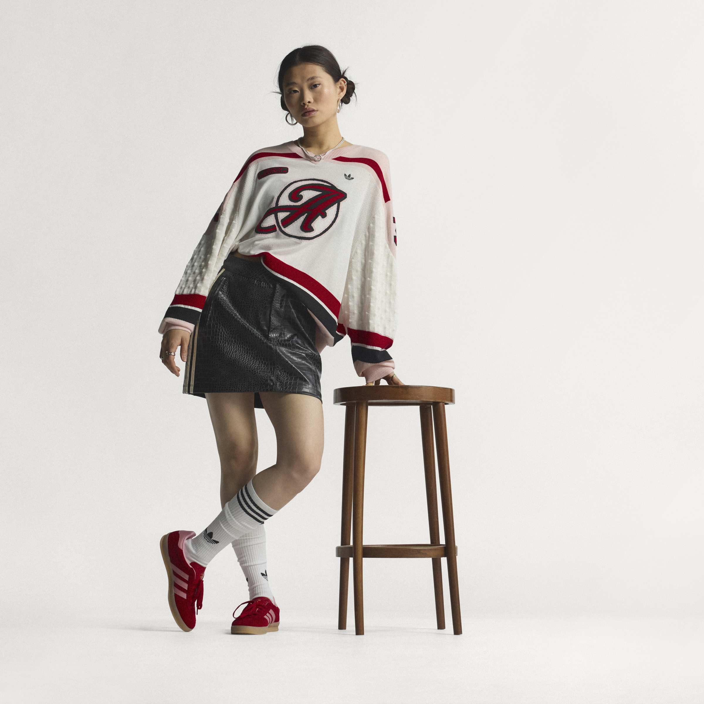 Women's adidas Originals Pleather Mini Skirt Black