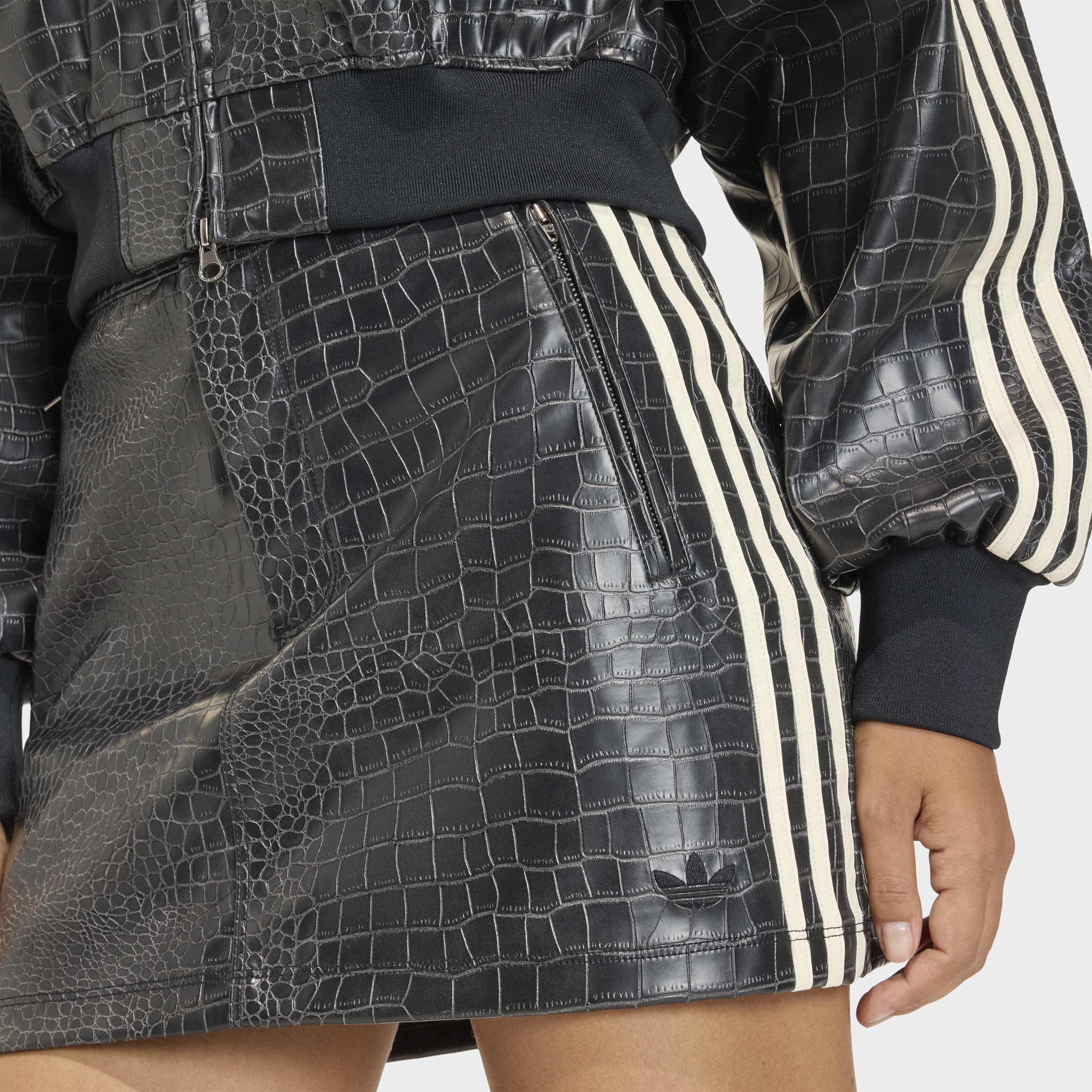 Women's adidas Originals Pleather Mini Skirt Black