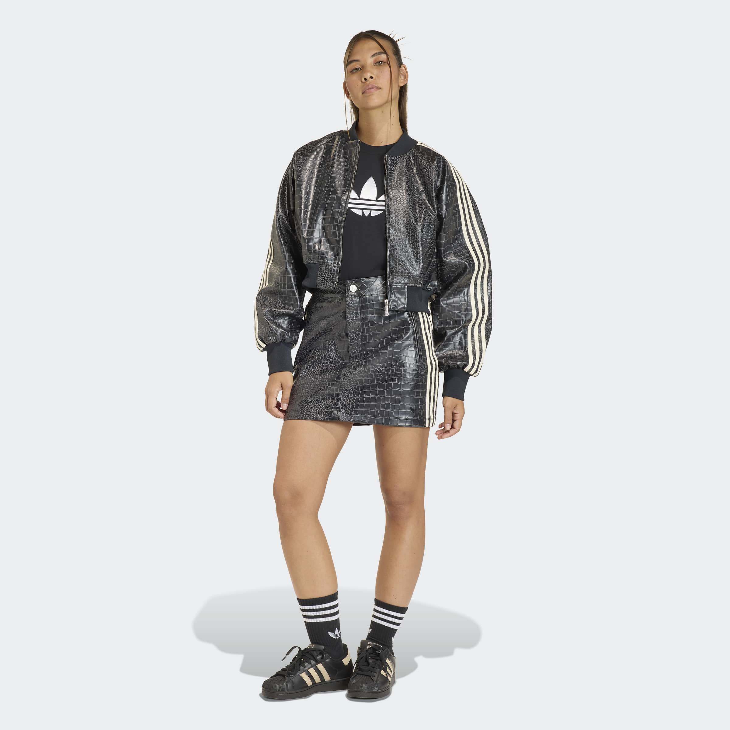 Women's adidas Originals SST Pleather Jacket Black