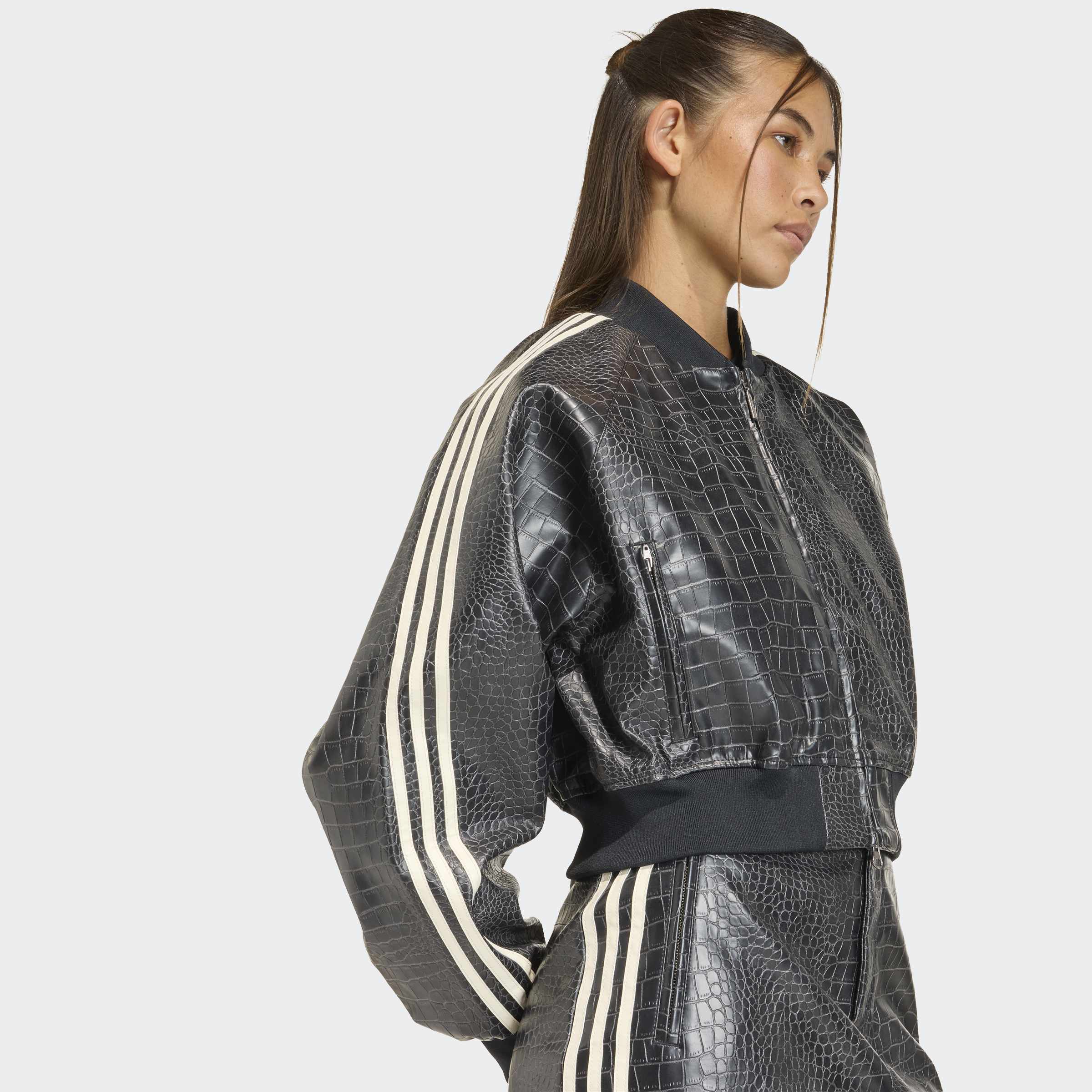 Women's adidas Originals SST Pleather Jacket Black