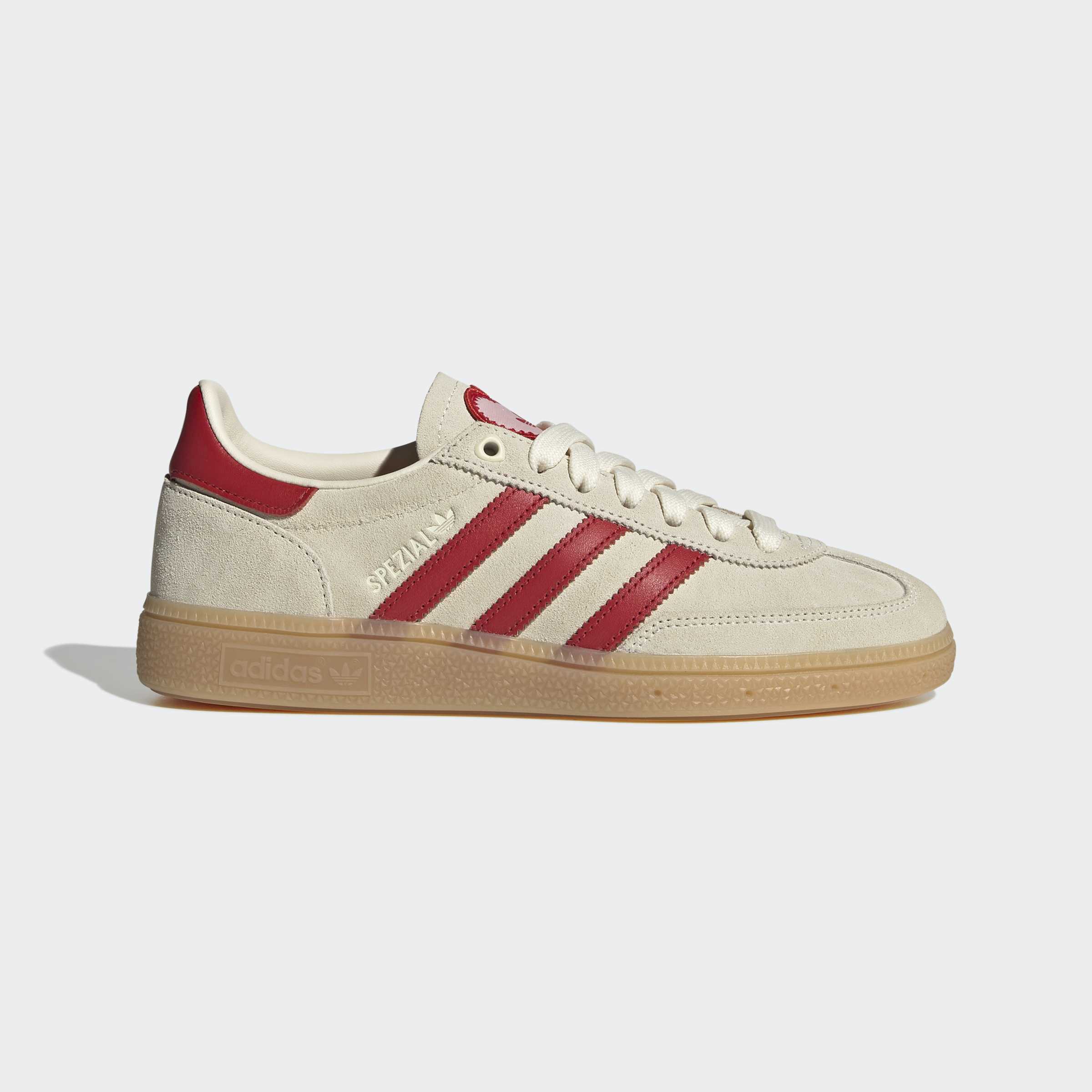 Women's adidas Originals Handball Spezial Shoes Cream White / Better Scarlet