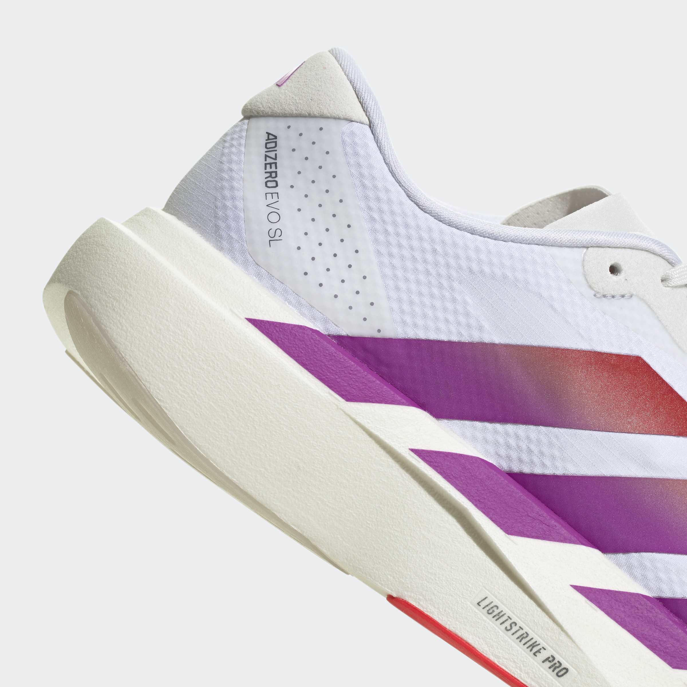 Men's adidas Running Adizero Evo SL Woven Shoes White / Lucid Red