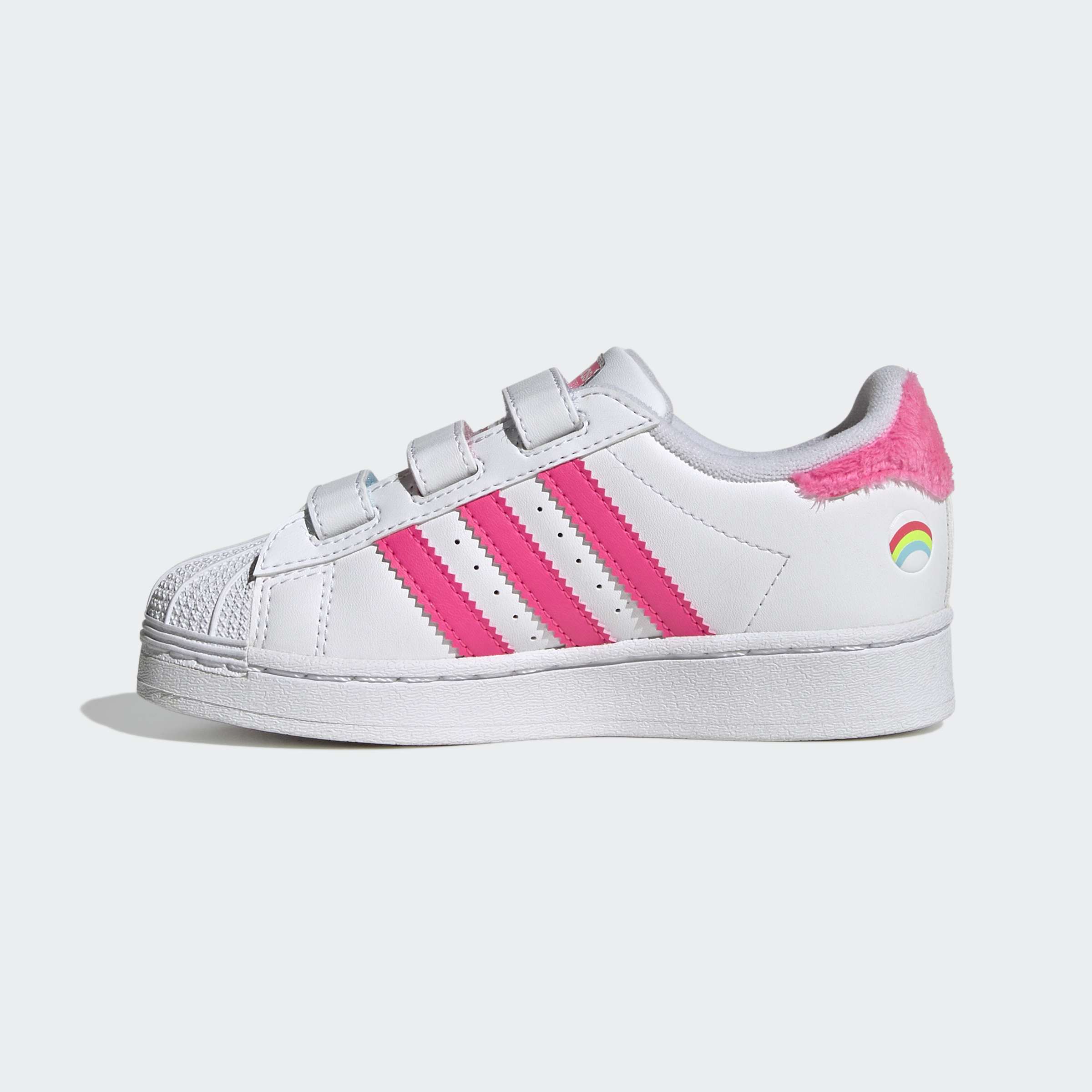 Little Kids adidas x Care Bears Superstar LED Lights Comfort Closure Shoes White