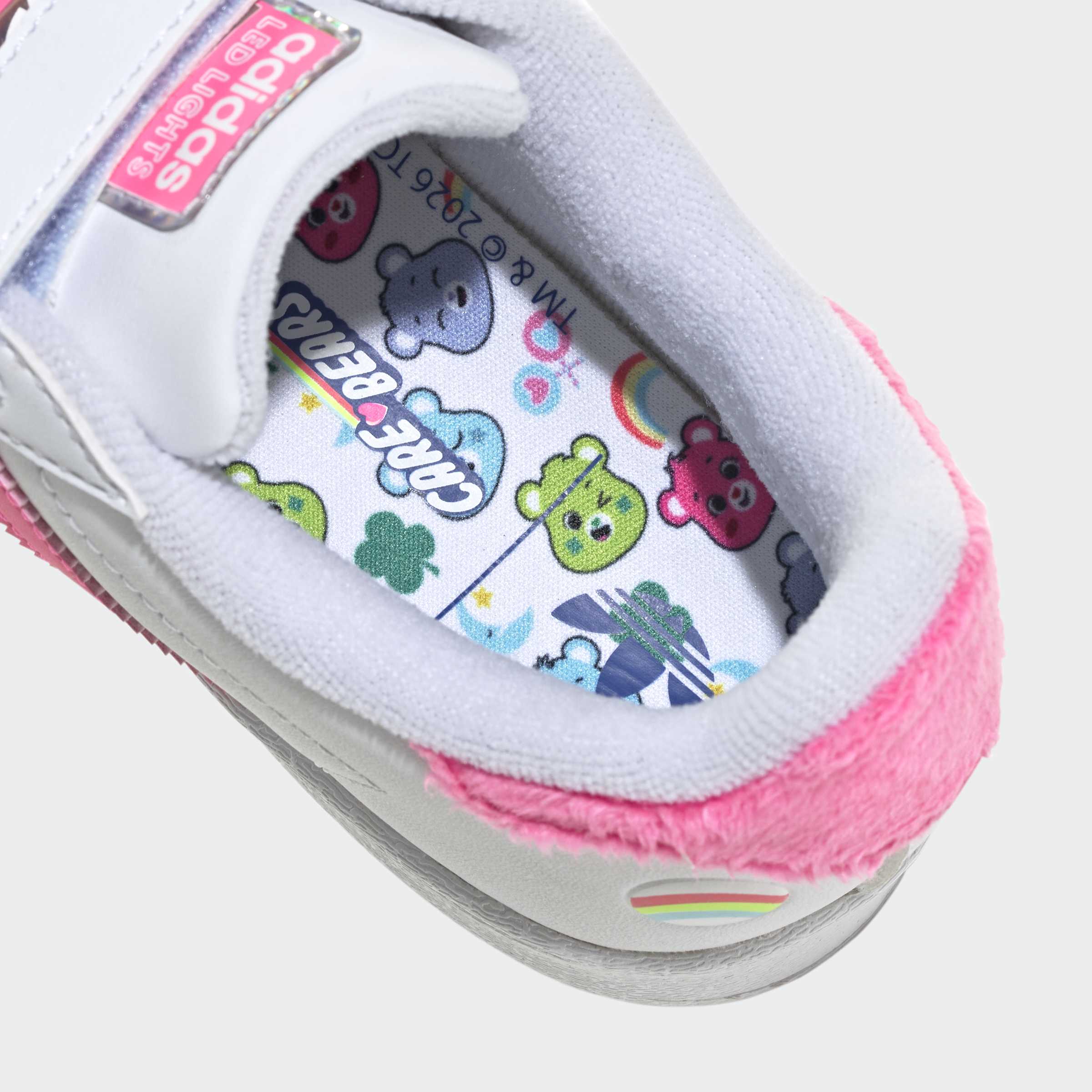 Little Kids adidas x Care Bears Superstar LED Lights Comfort Closure Shoes White