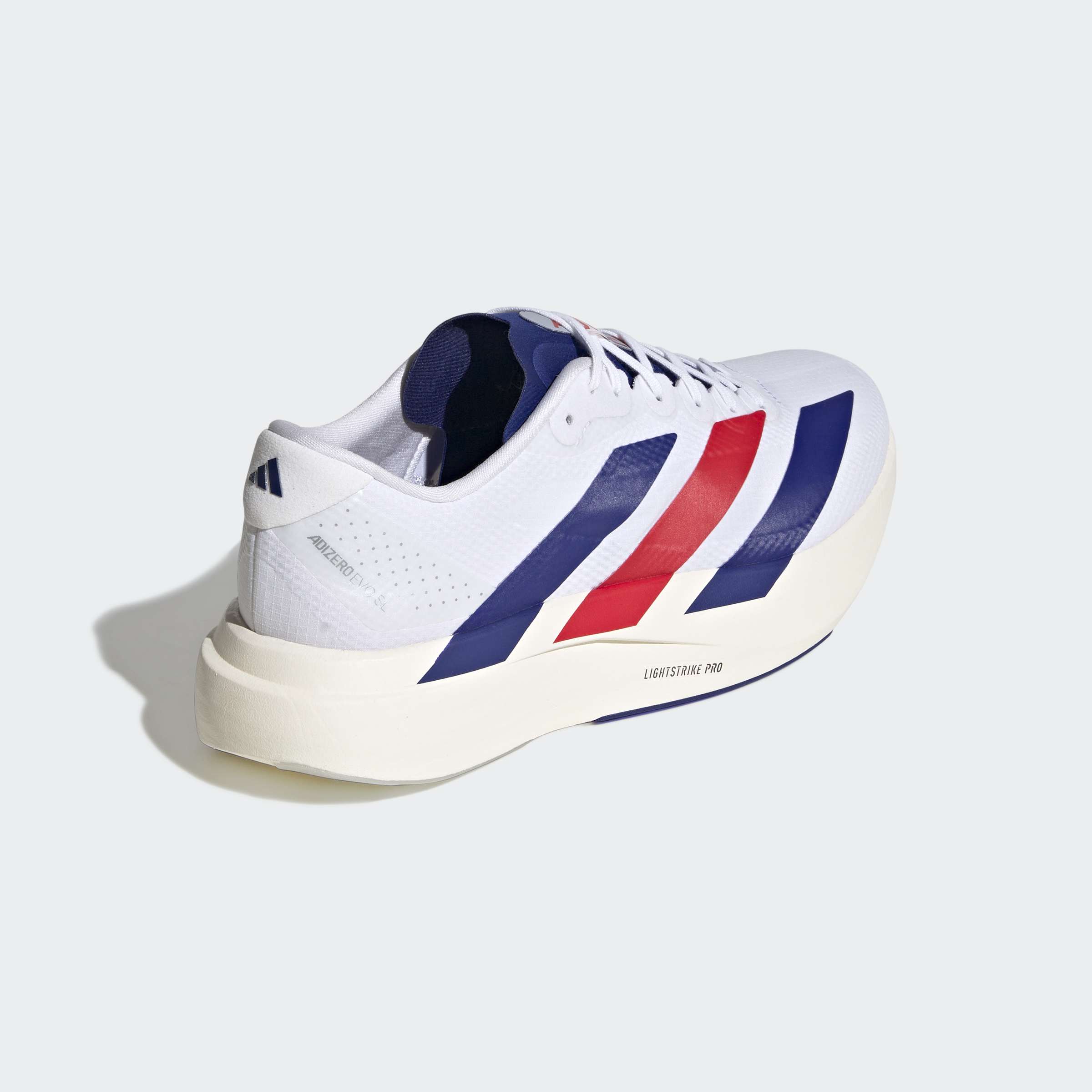 Men's adidas Running Adizero Evo SL Woven Shoes Cloud White / Mystery Ink / Pure Ruby