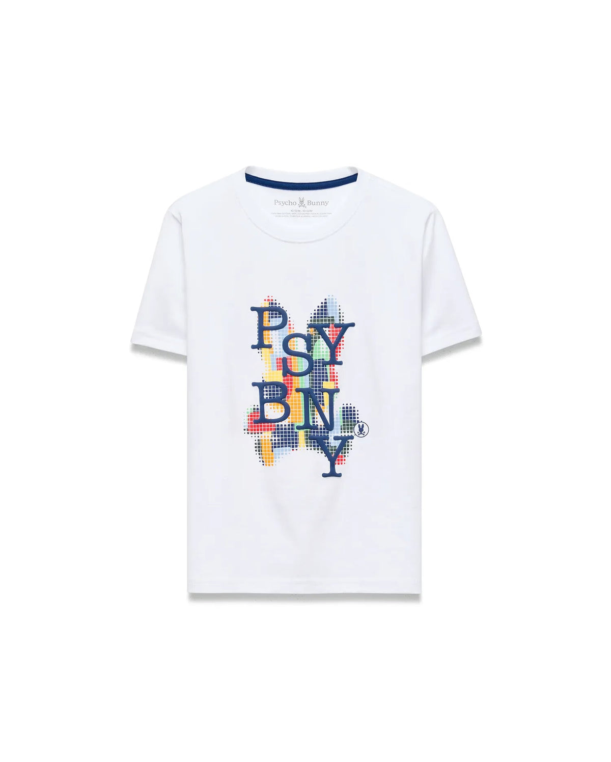 Kids Psycho Bunny Wes Graphic Tee White
