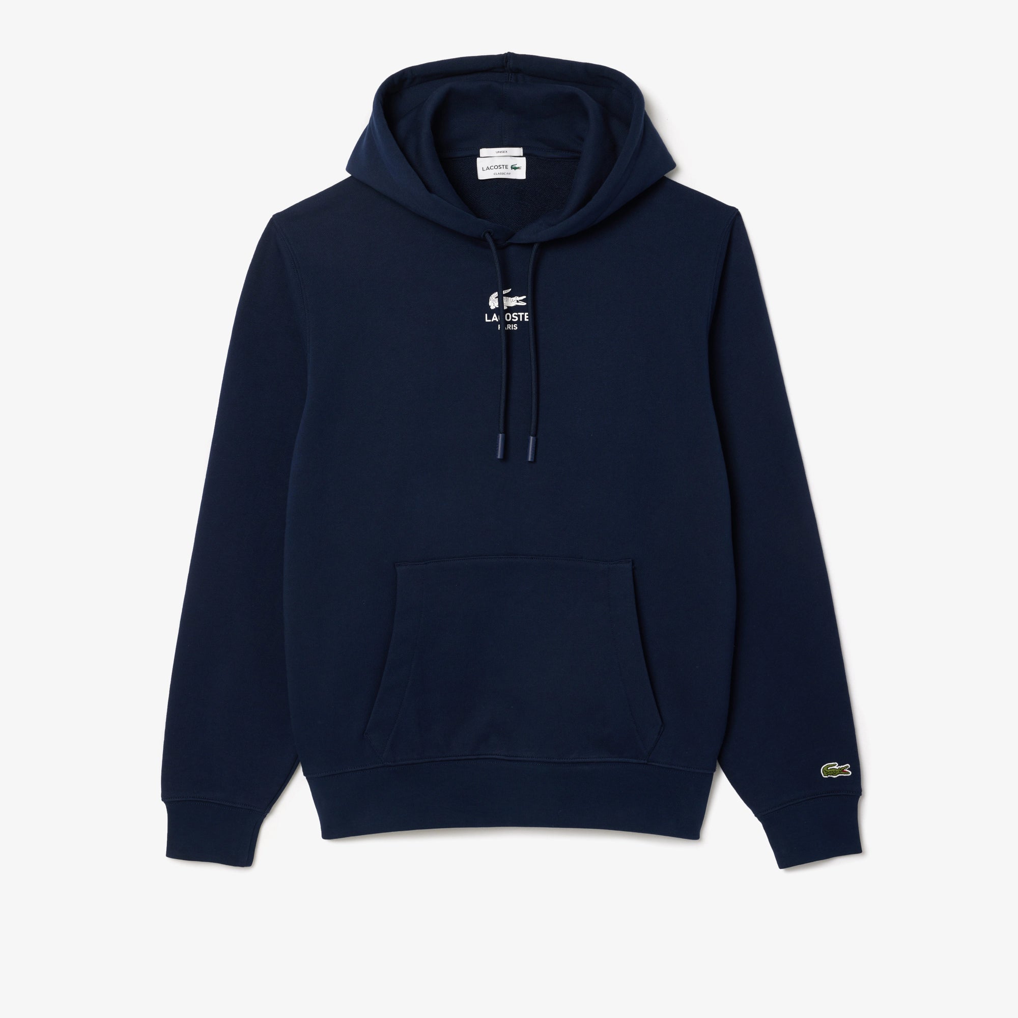 Unisex Lacoste Print Hoodie Navy Blue SH2740166 | Chicago City Sports