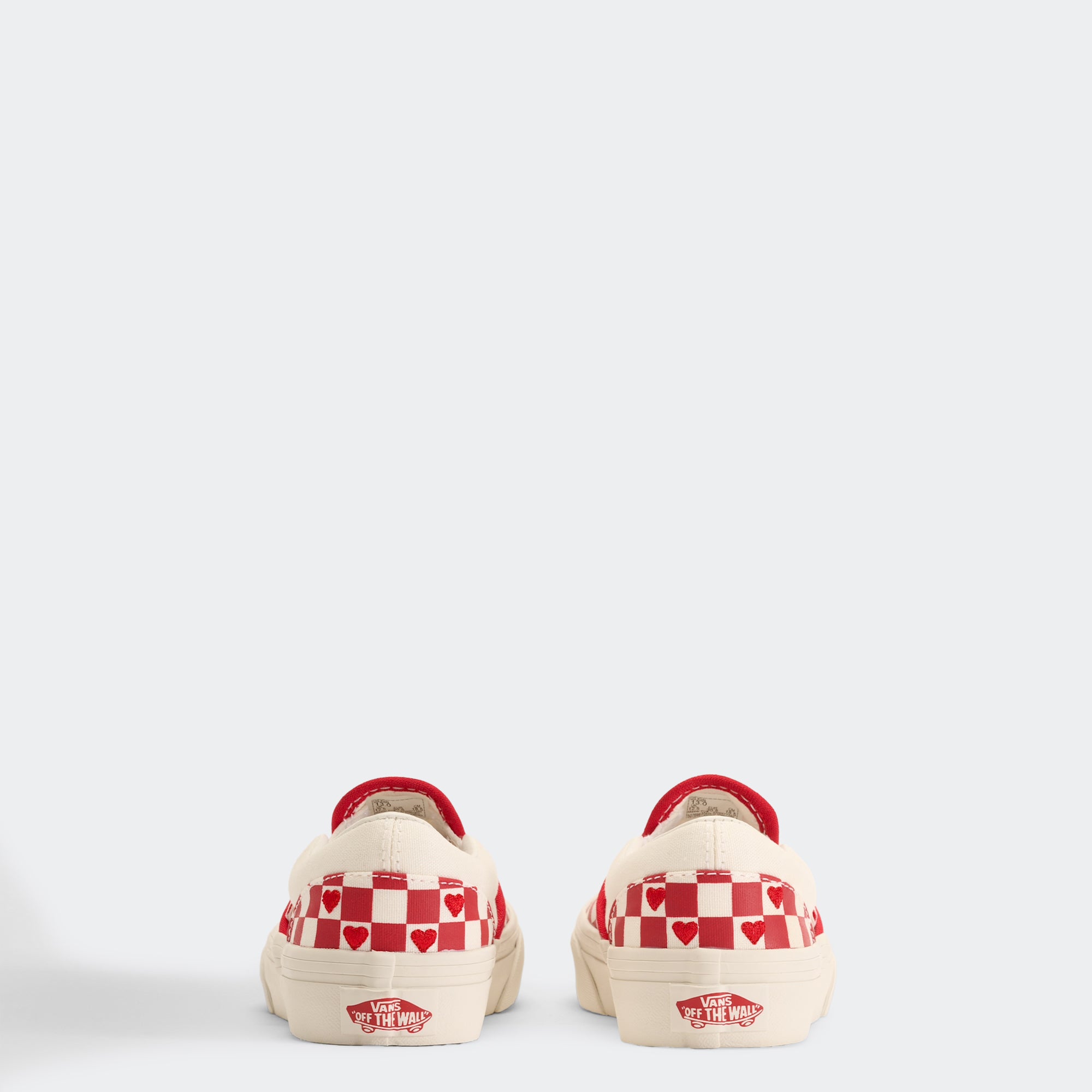 Little Kids Vans Classic Slip-On Checkerboard Shoes Racing Red / True White