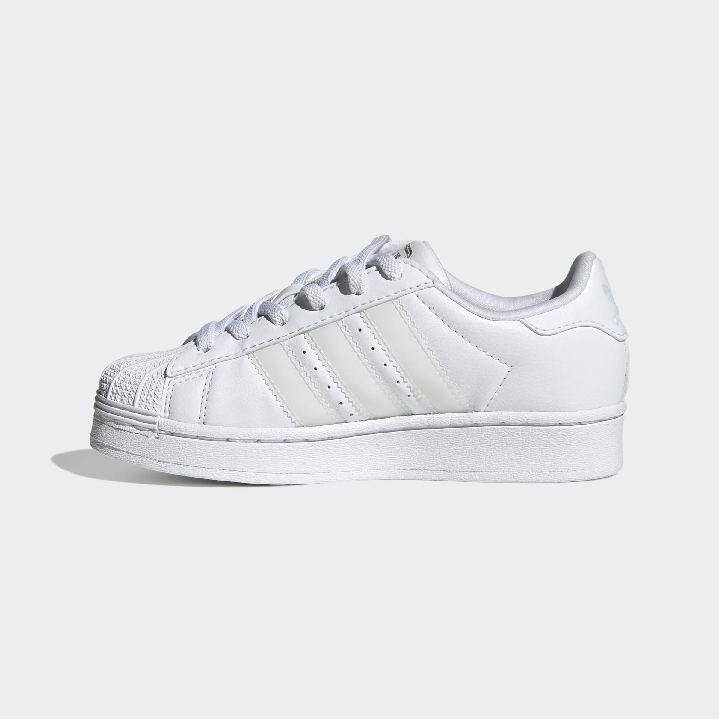 Little Kids adidas Originals Superstar LED Lights Comfort Closure Elastic Lace Shoes Cloud White