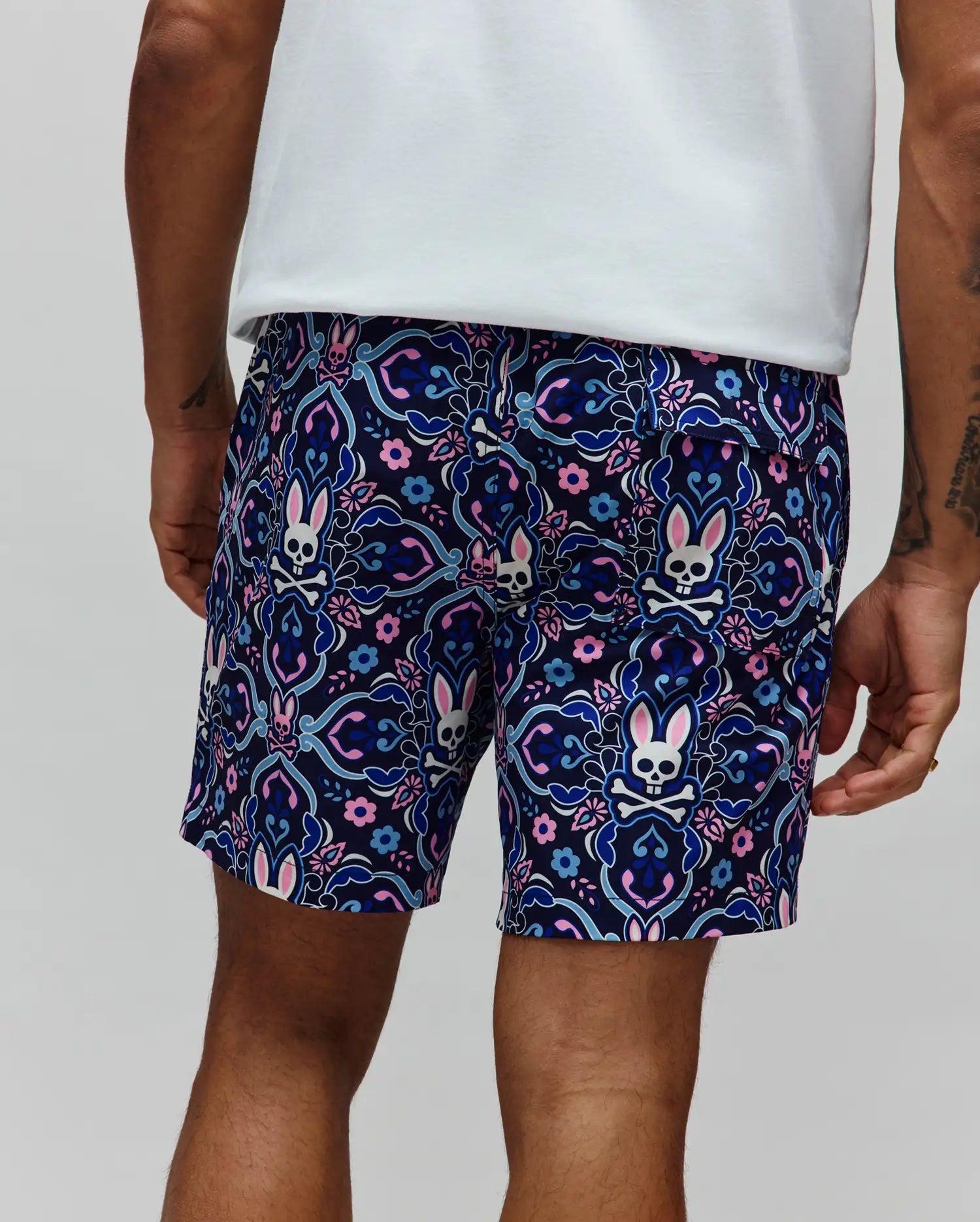 Men's Psycho Bunny Luke Swim Trunk Evening Blue