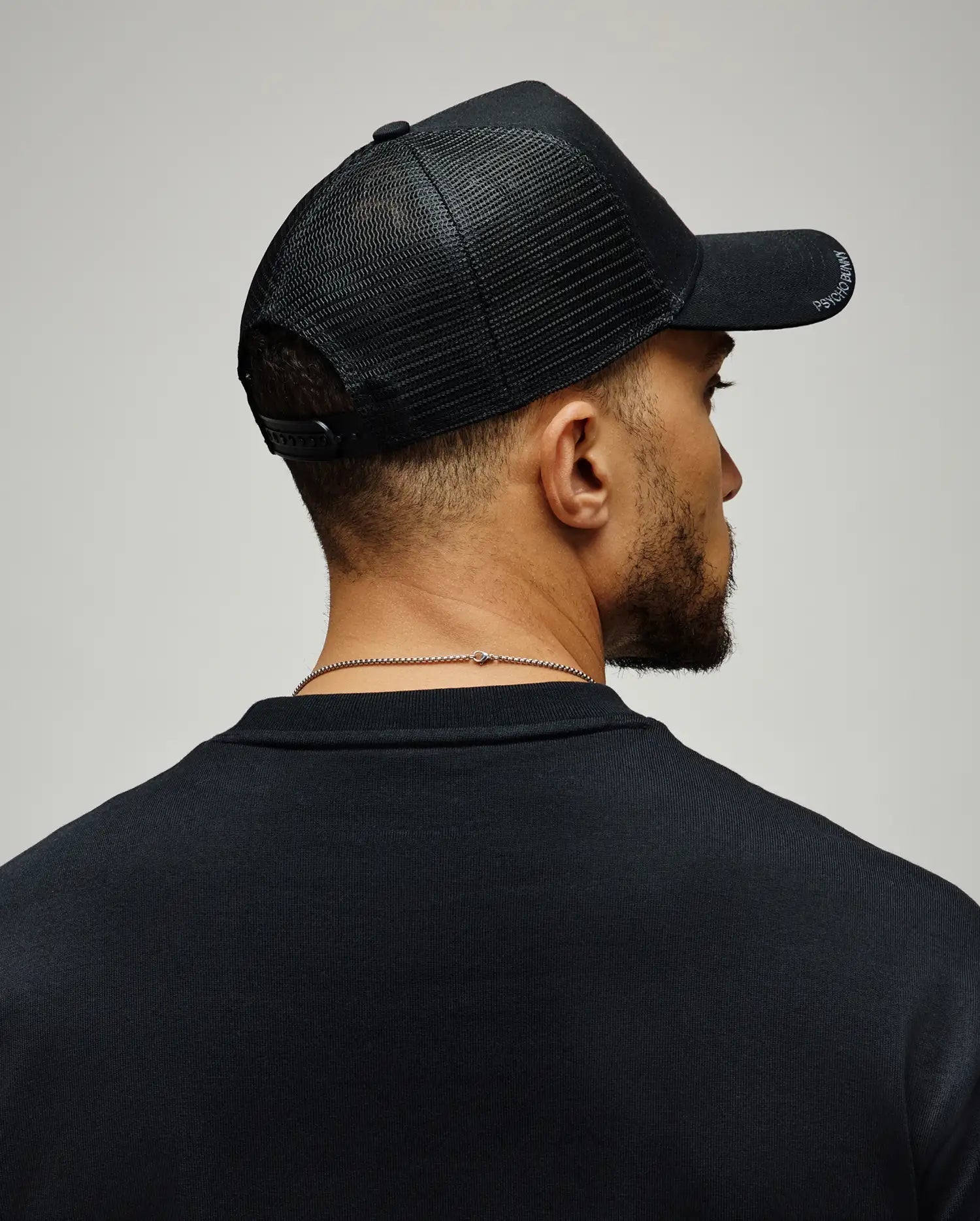 Men's Psycho Bunny Gabin Trucker Cap Black