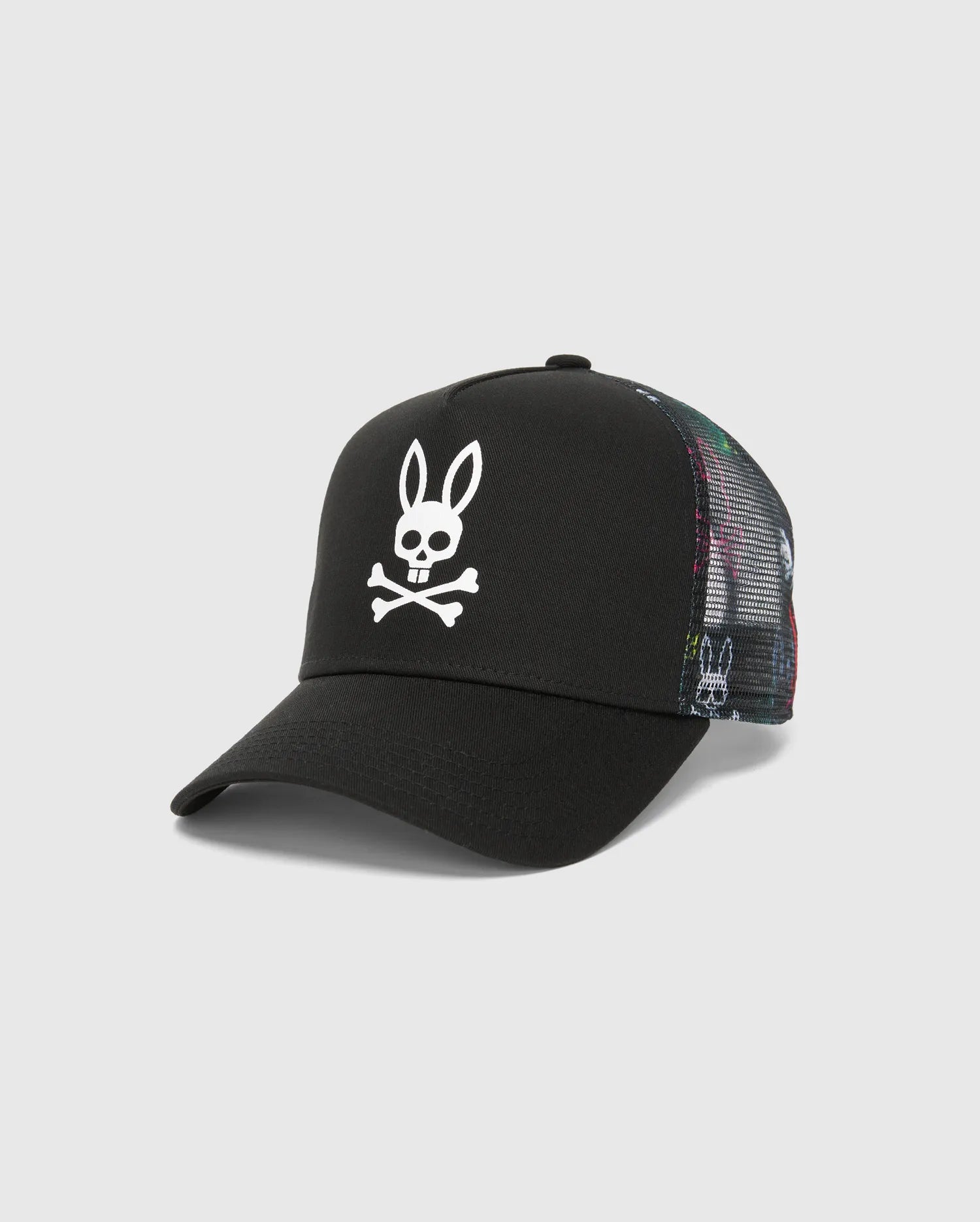 Men's Psycho Bunny Quintin Trucker Cap Black