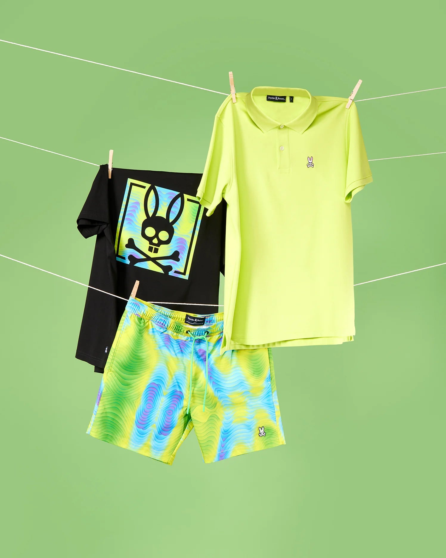 Men's Psycho Bunny Montgomery Back Graphic Tee Black